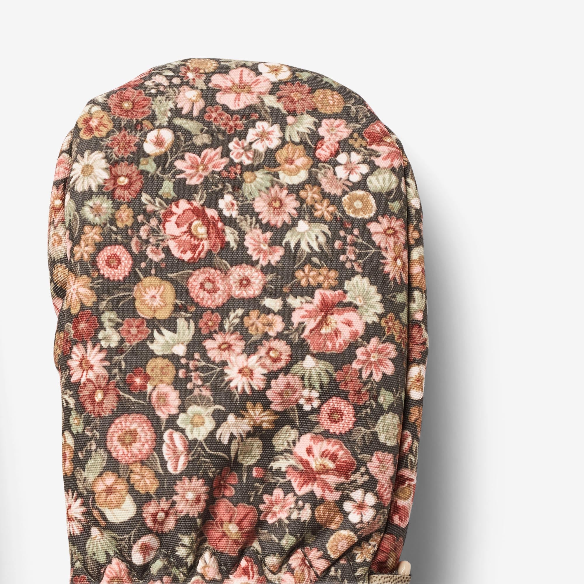 Mittens Zipper Tech - raven wild flowers - Image 5