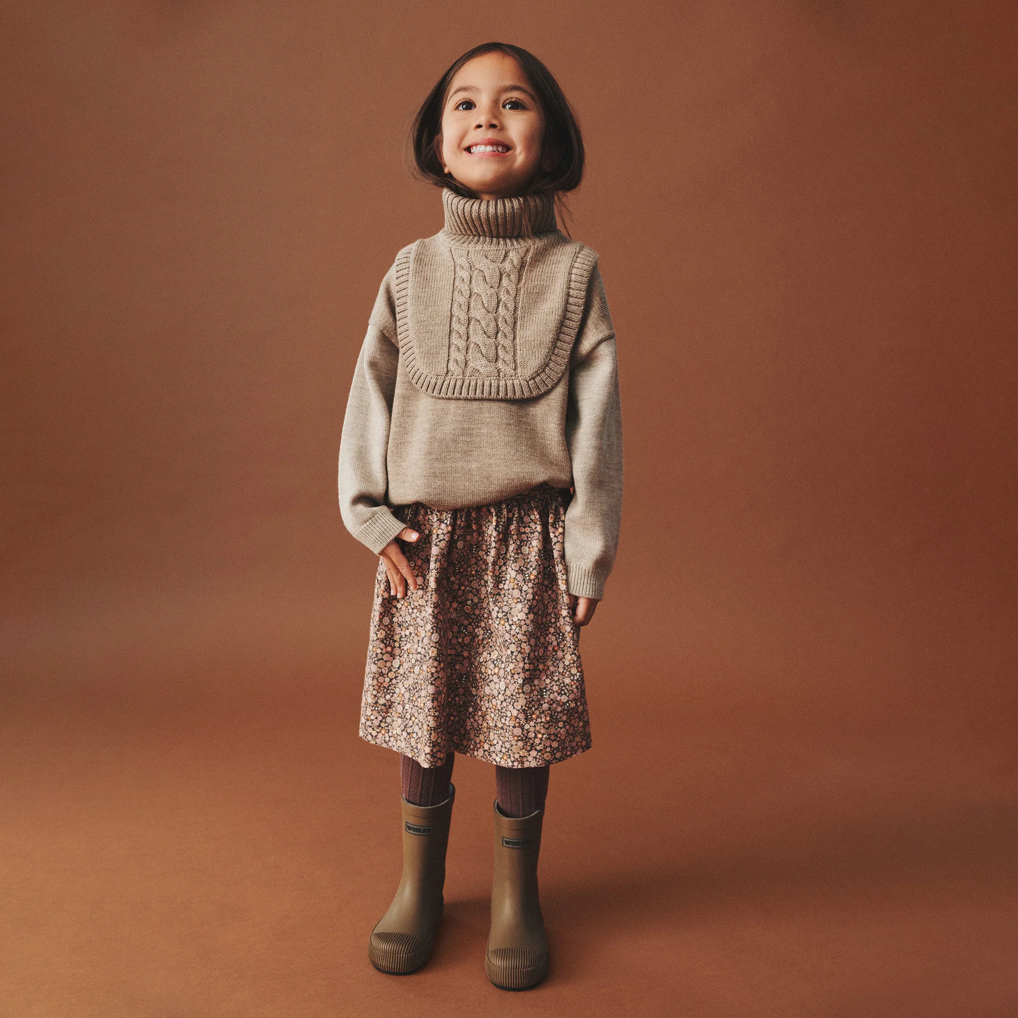 Neckwarmer Softo - grey camel melange - Image 2