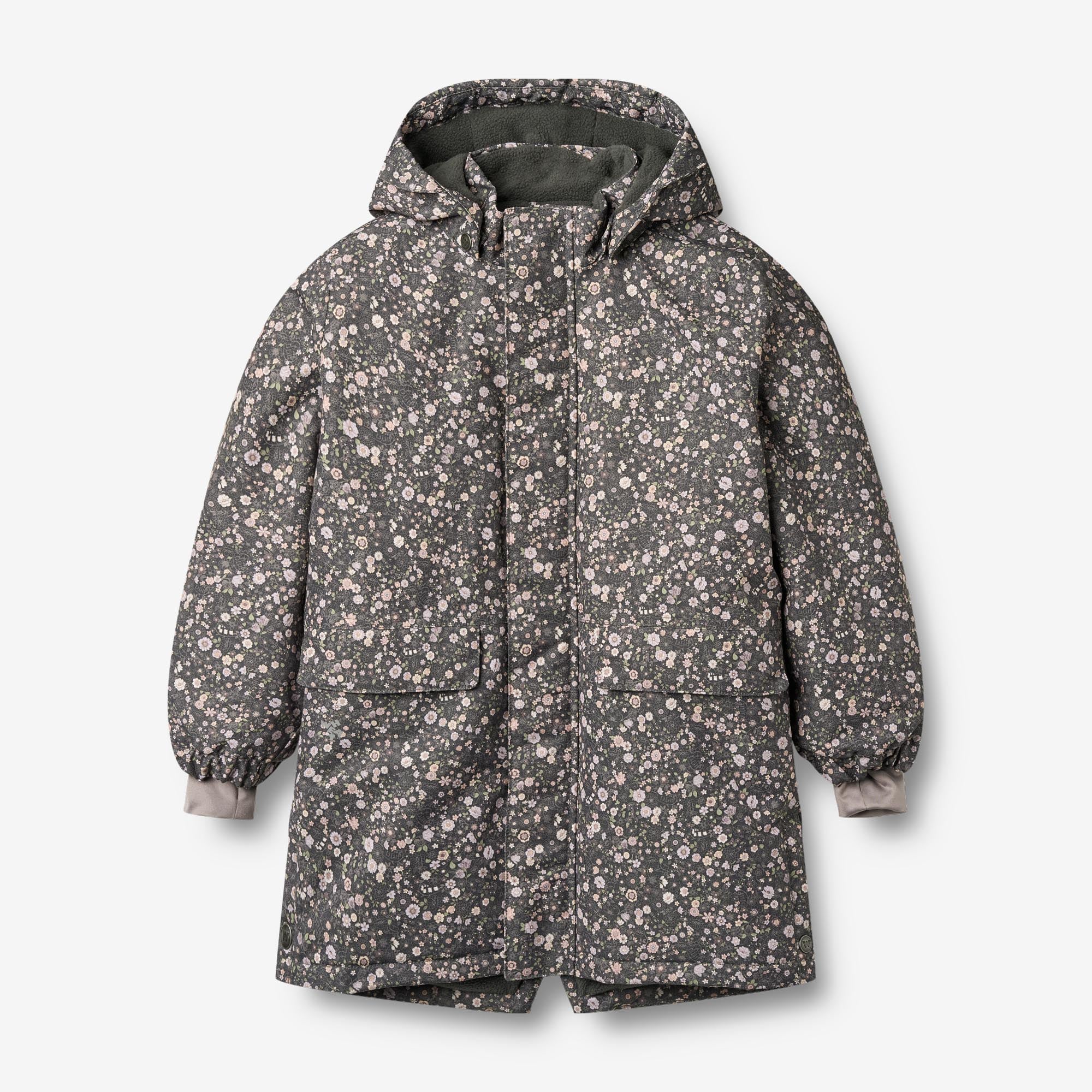 Parka Jello - black sea open flowers