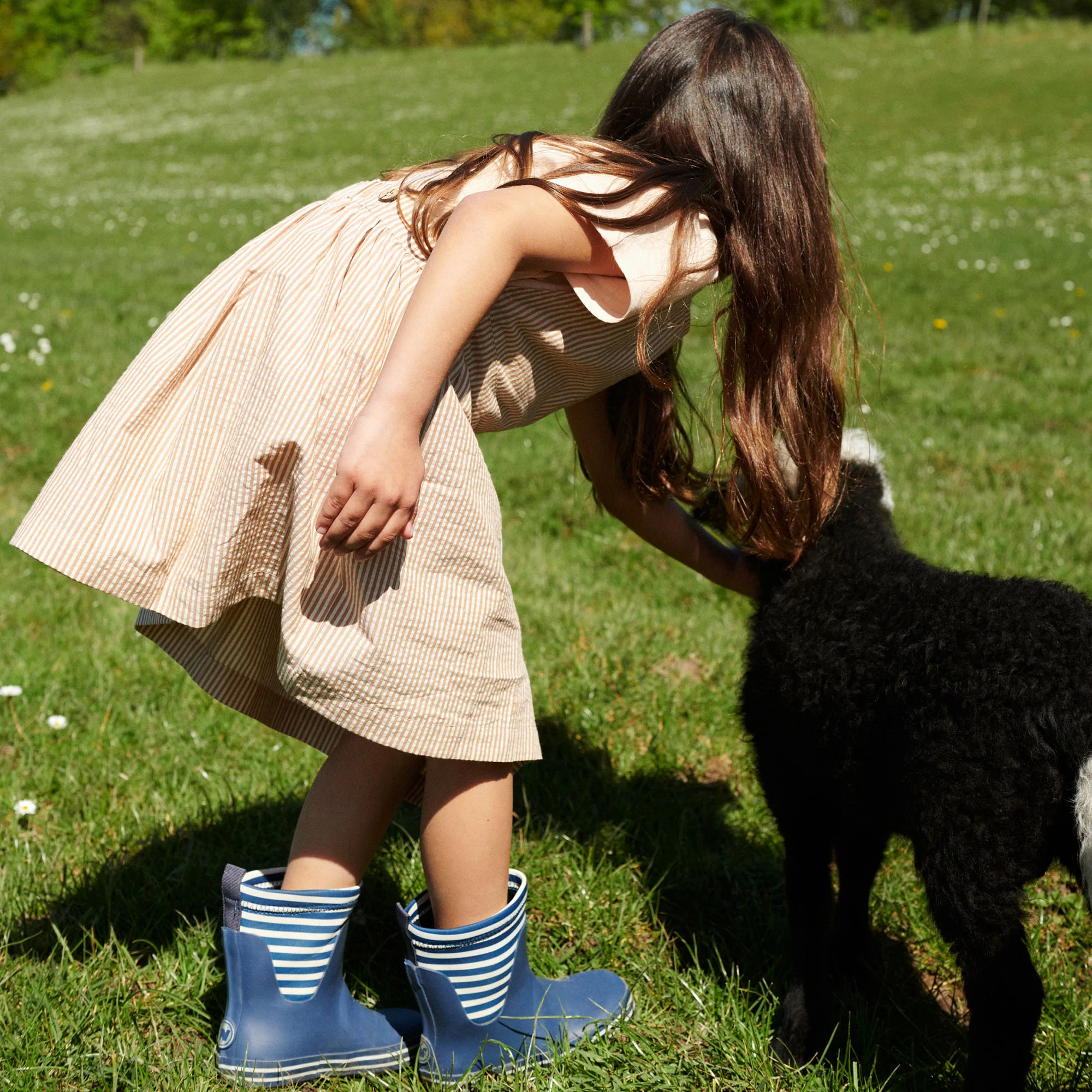Pinafore Agnes - caramel stripe - Image 5