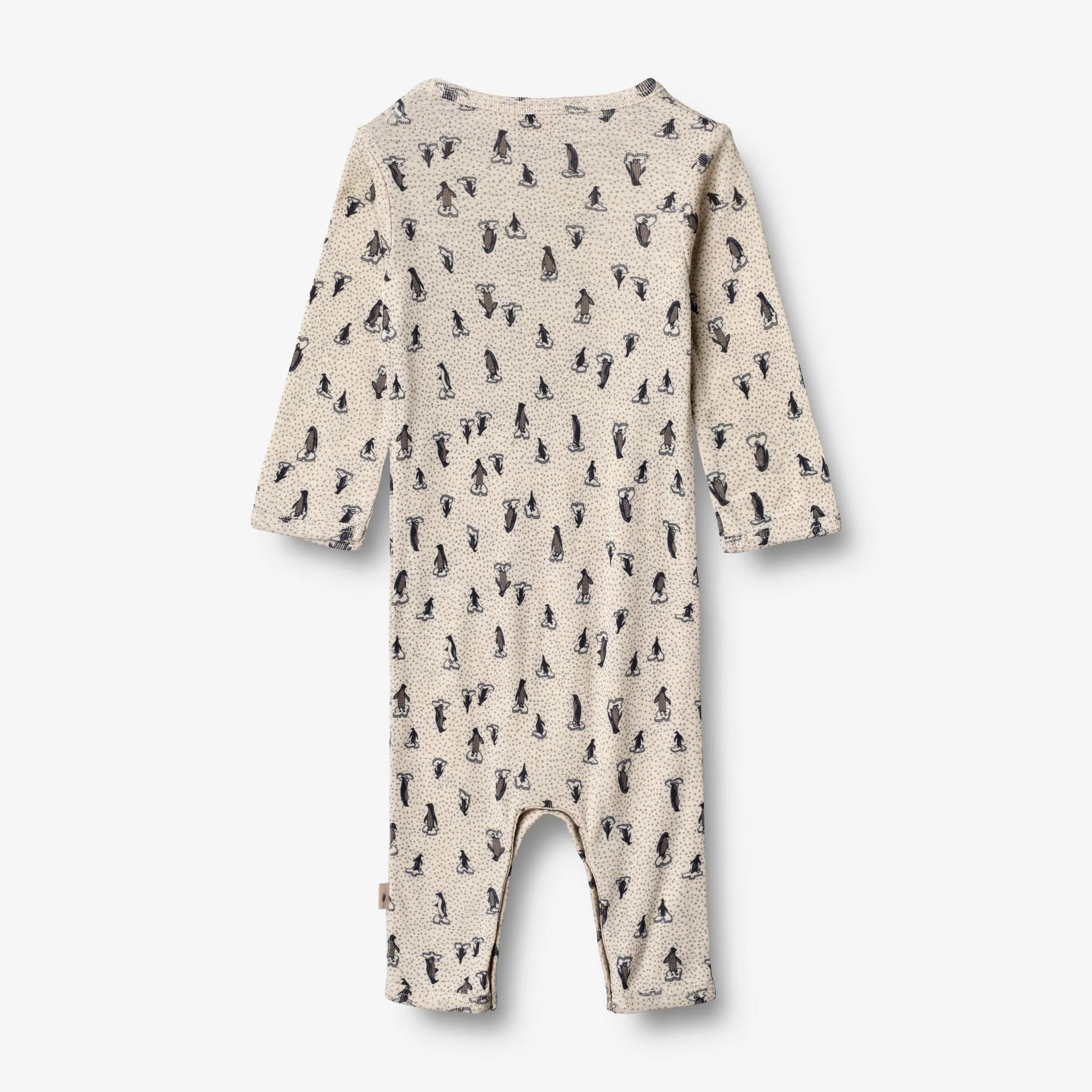 Plain Wool Jumpsuit | Baby - penguins on ice - Image 2