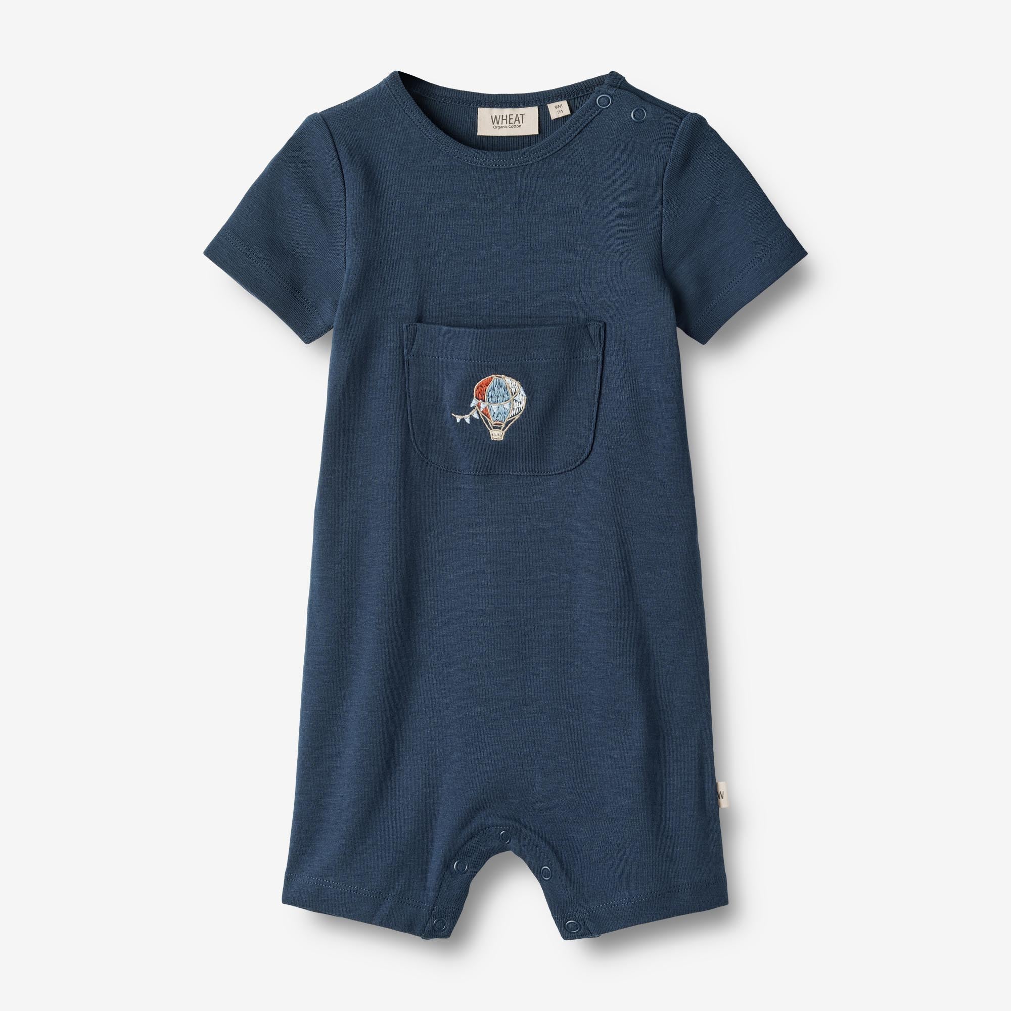 Playsuit S/S Asmus - blue waves