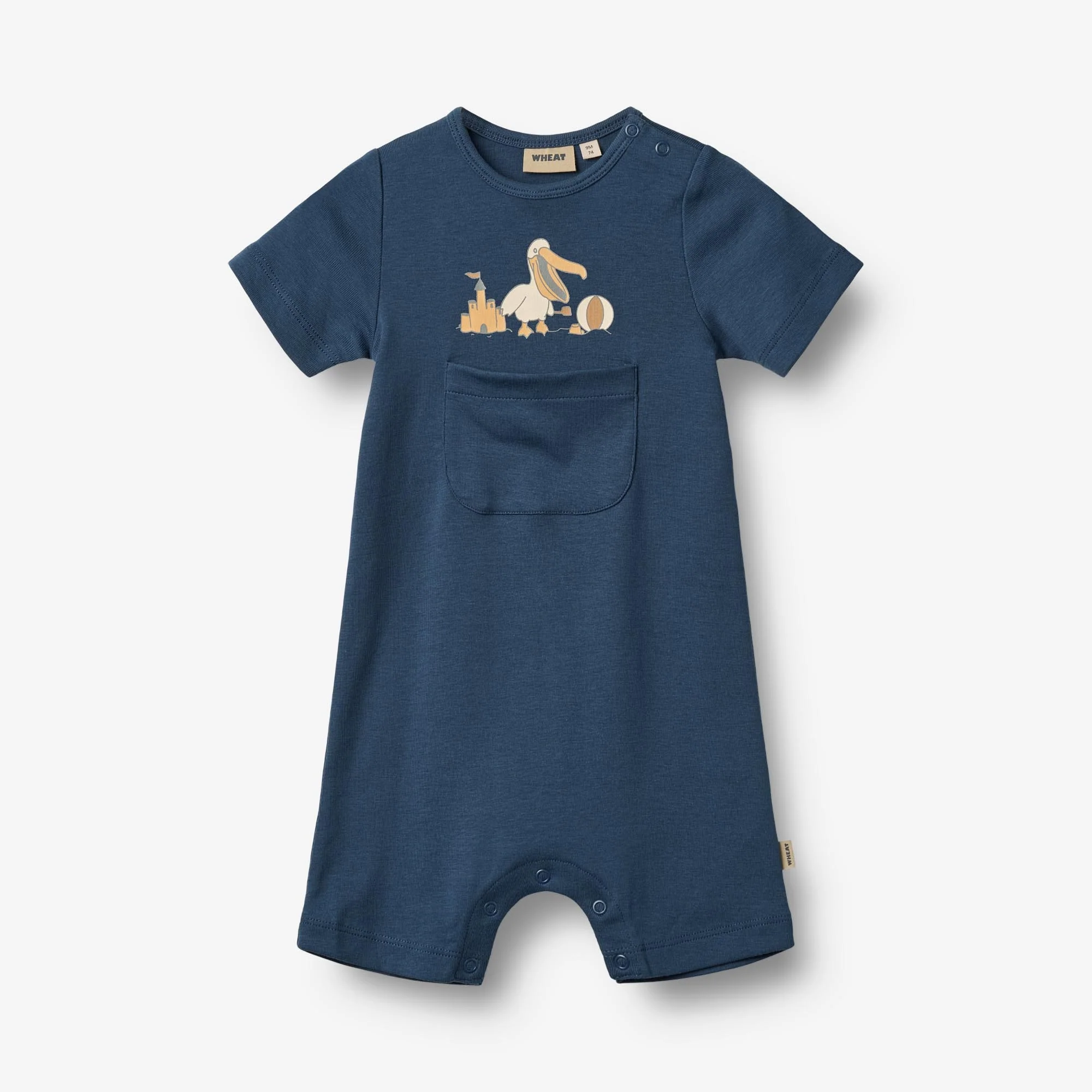 Playsuit S/S Per - blue waves