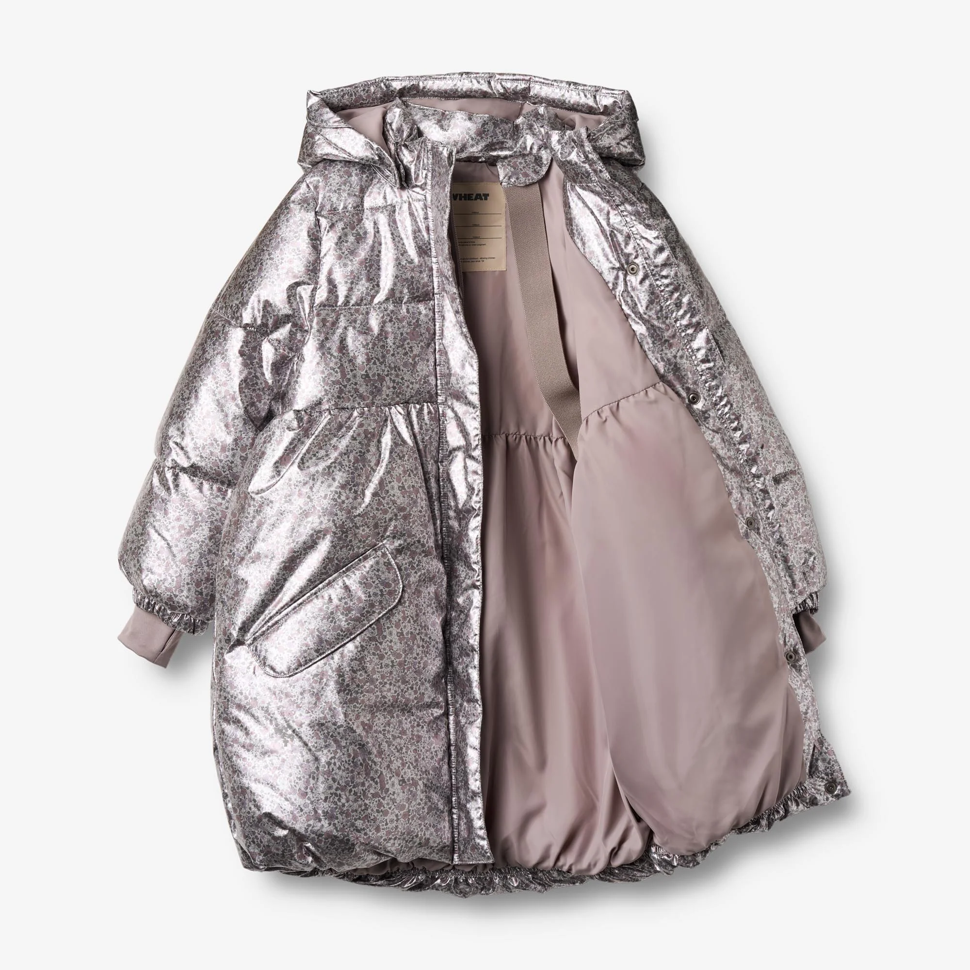 Puffer Coat Luna - silver flower meadow - Image 3