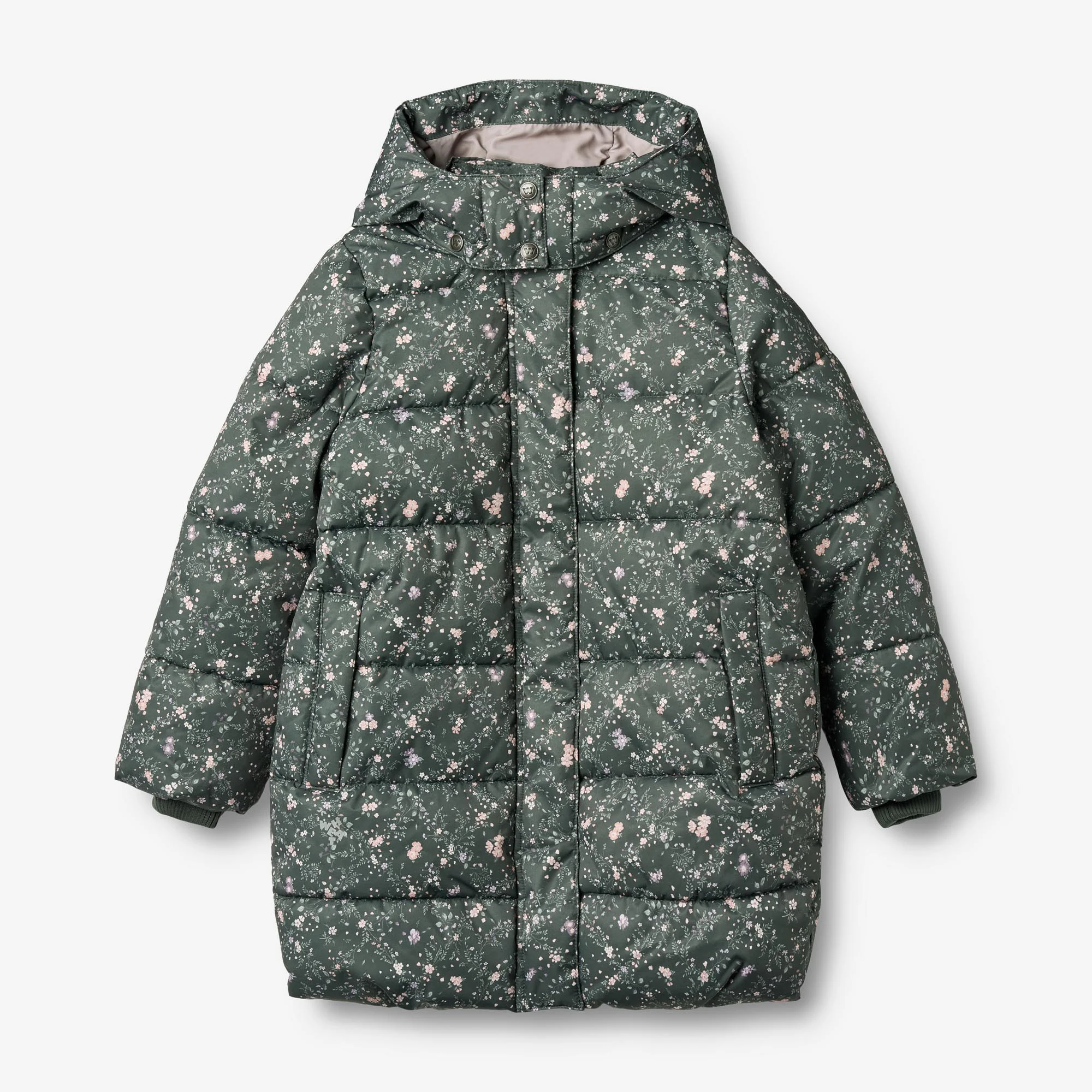 Puffer Coat Yrsa - forest lake checked flowers - Image 2