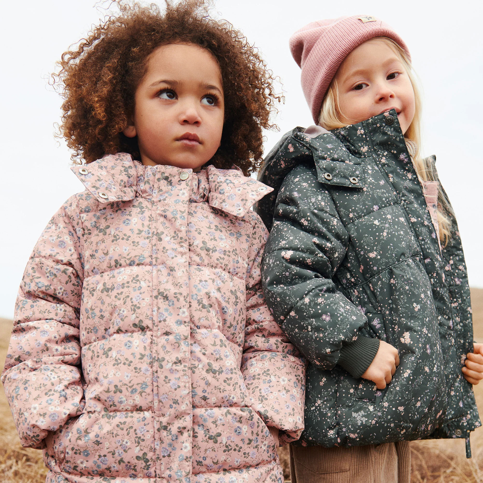 Puffer Coat Yrsa - rose powder flowers - Image 2