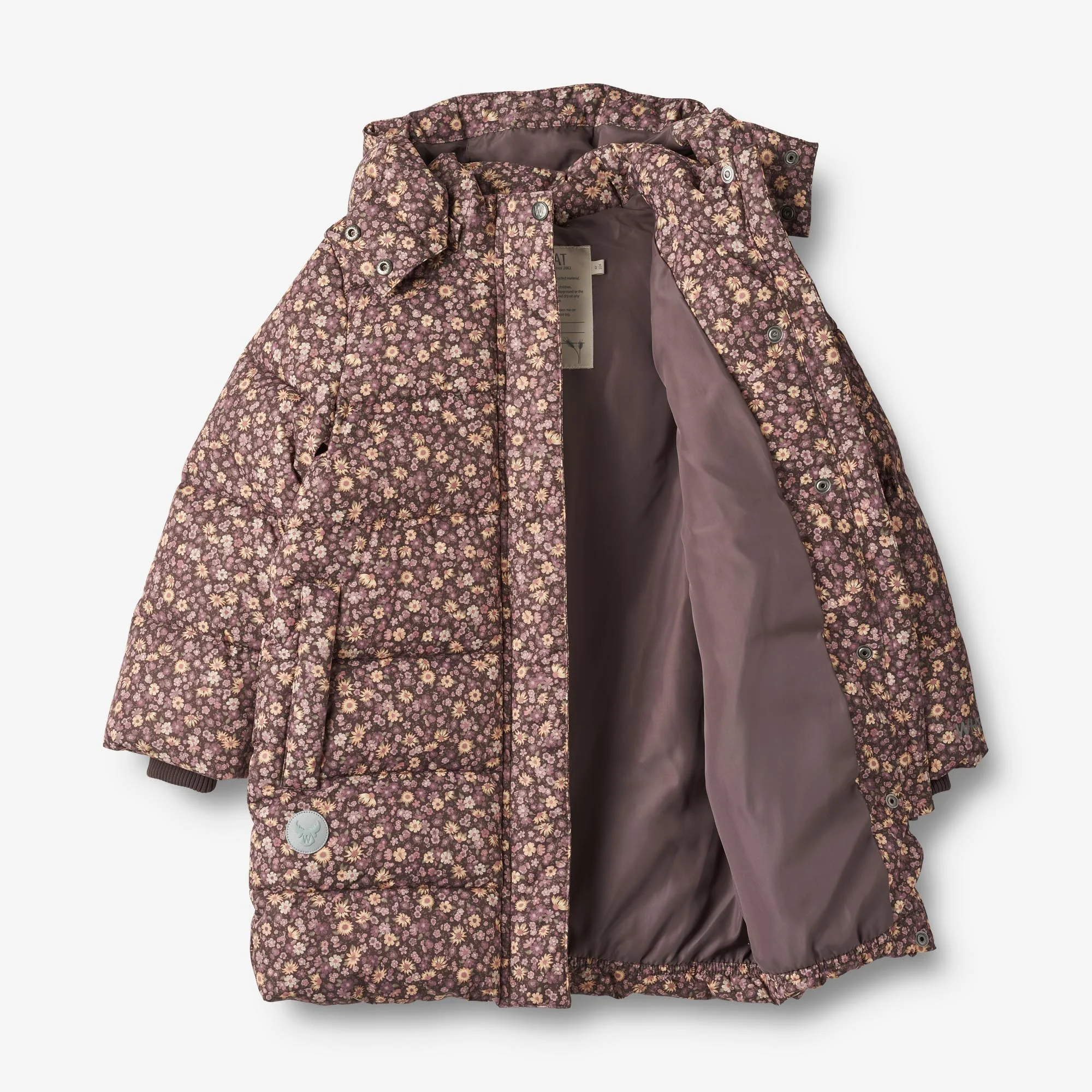 Puffer Coat Yrsa - eggplant flowers - Image 3