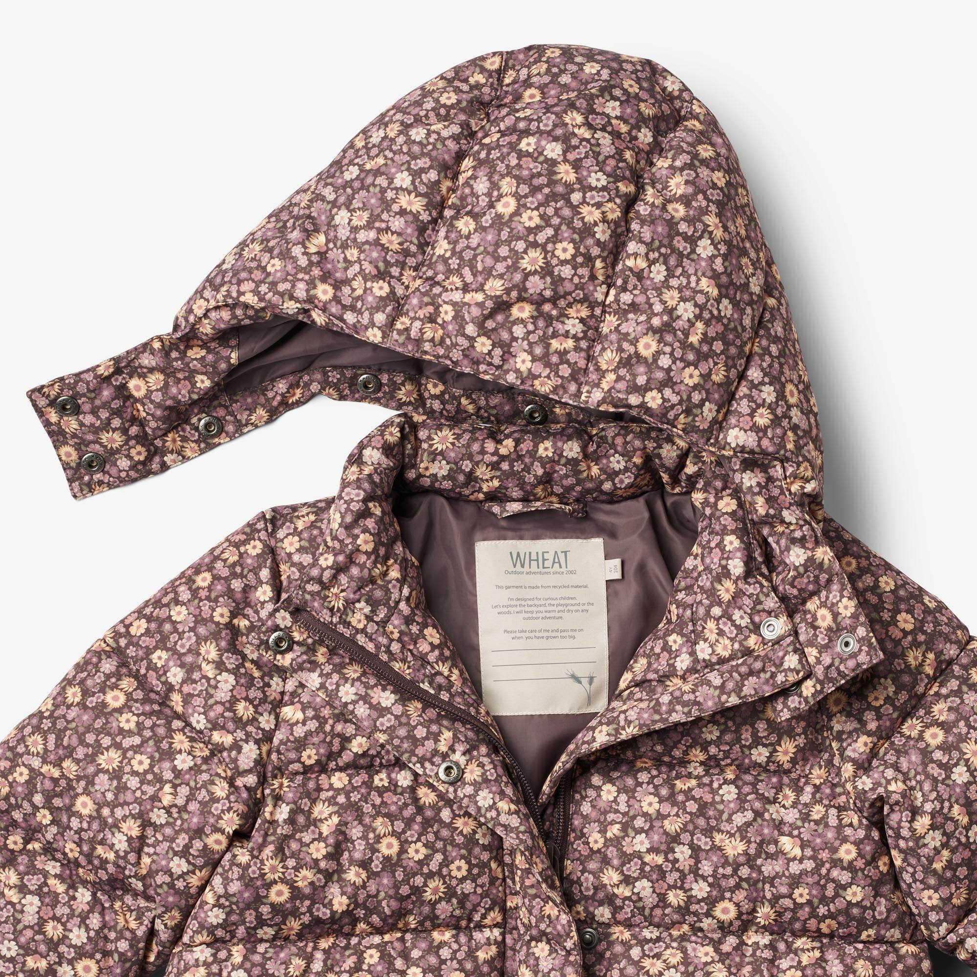 Puffer Coat Yrsa - eggplant flowers - Image 4