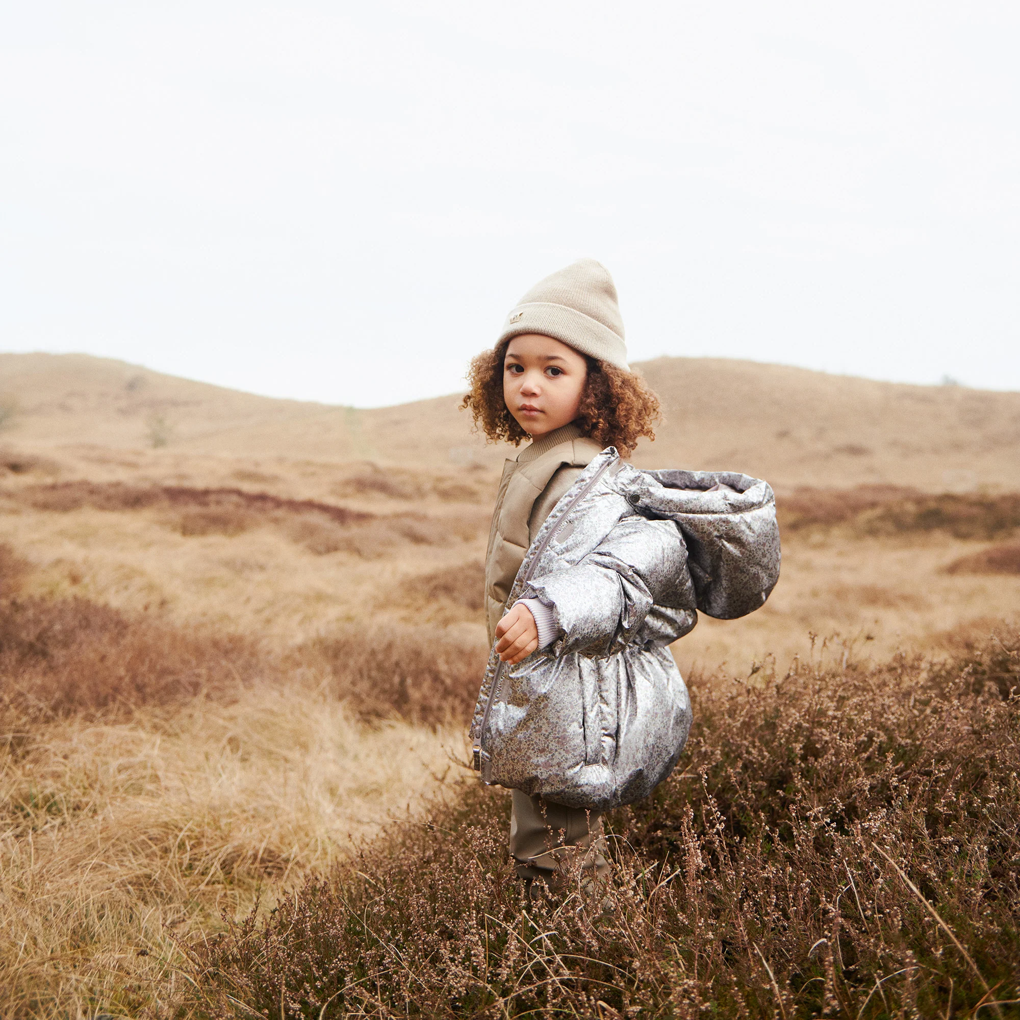 Puffer jacket Eli - silver flower meadow - Image 2