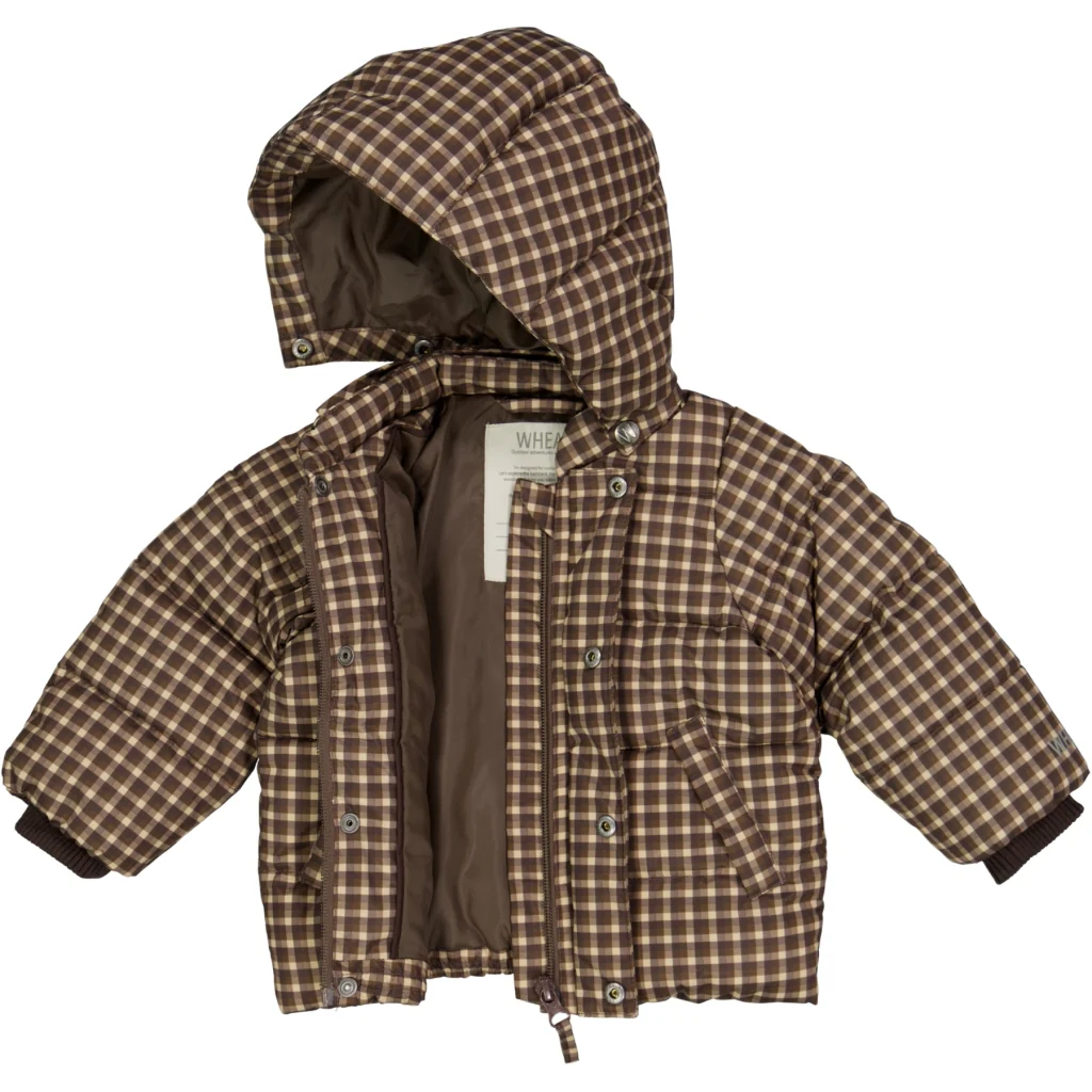 Puffer Jacket River - brown check - Image 3