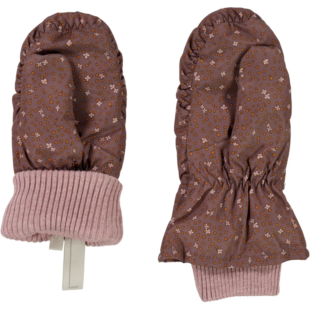 Puffer Mittens jazz - powder plum dots - Image 3