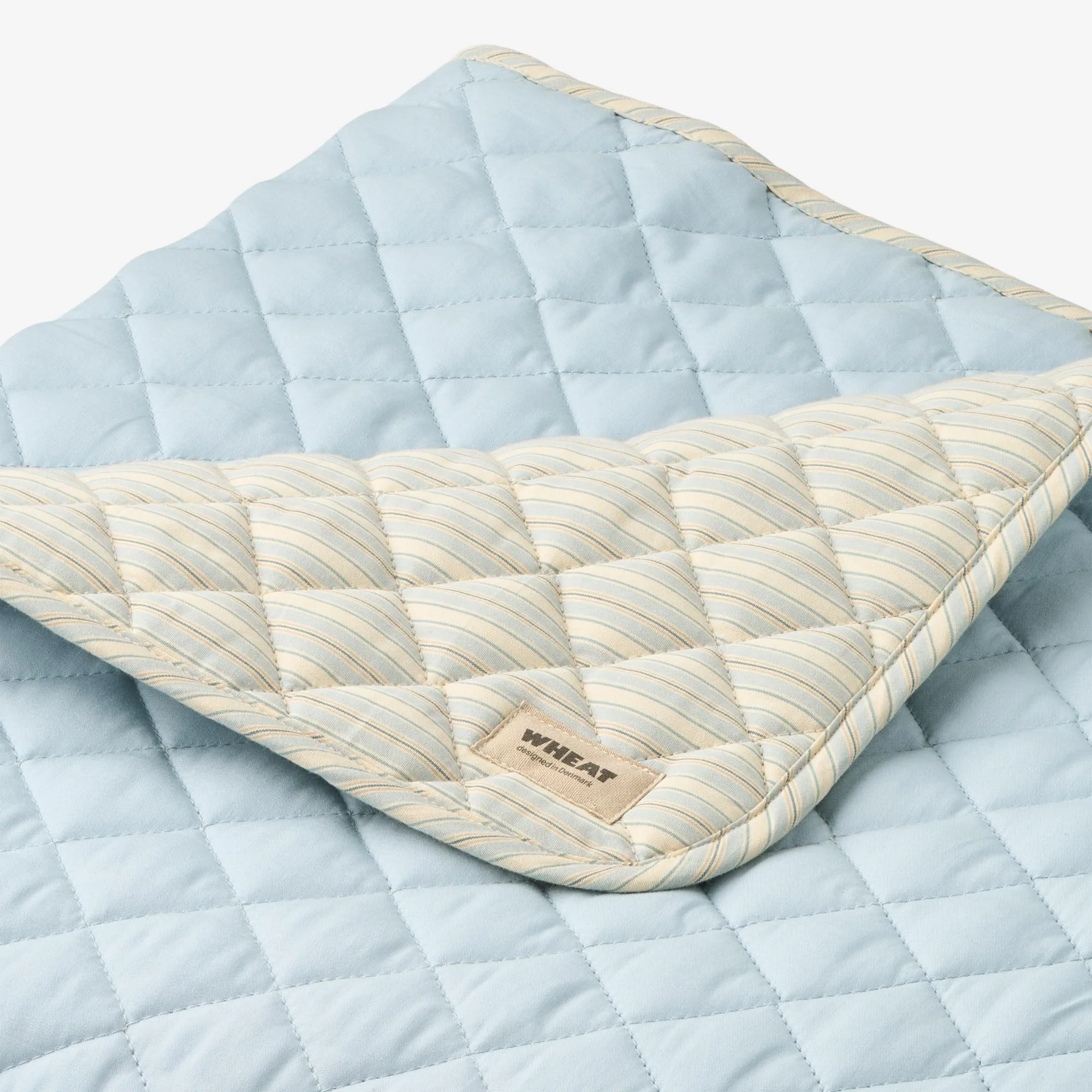 Quilt Blanket - blue ocean stripe - Image 3