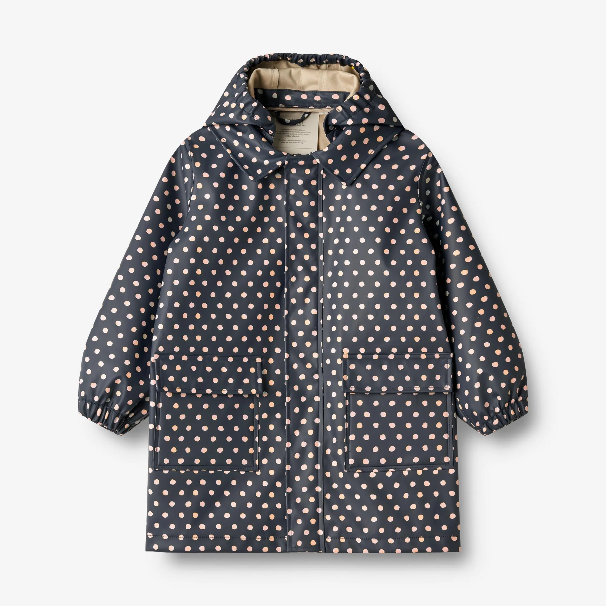 Rainwear Long Jacket Finley - ink dots