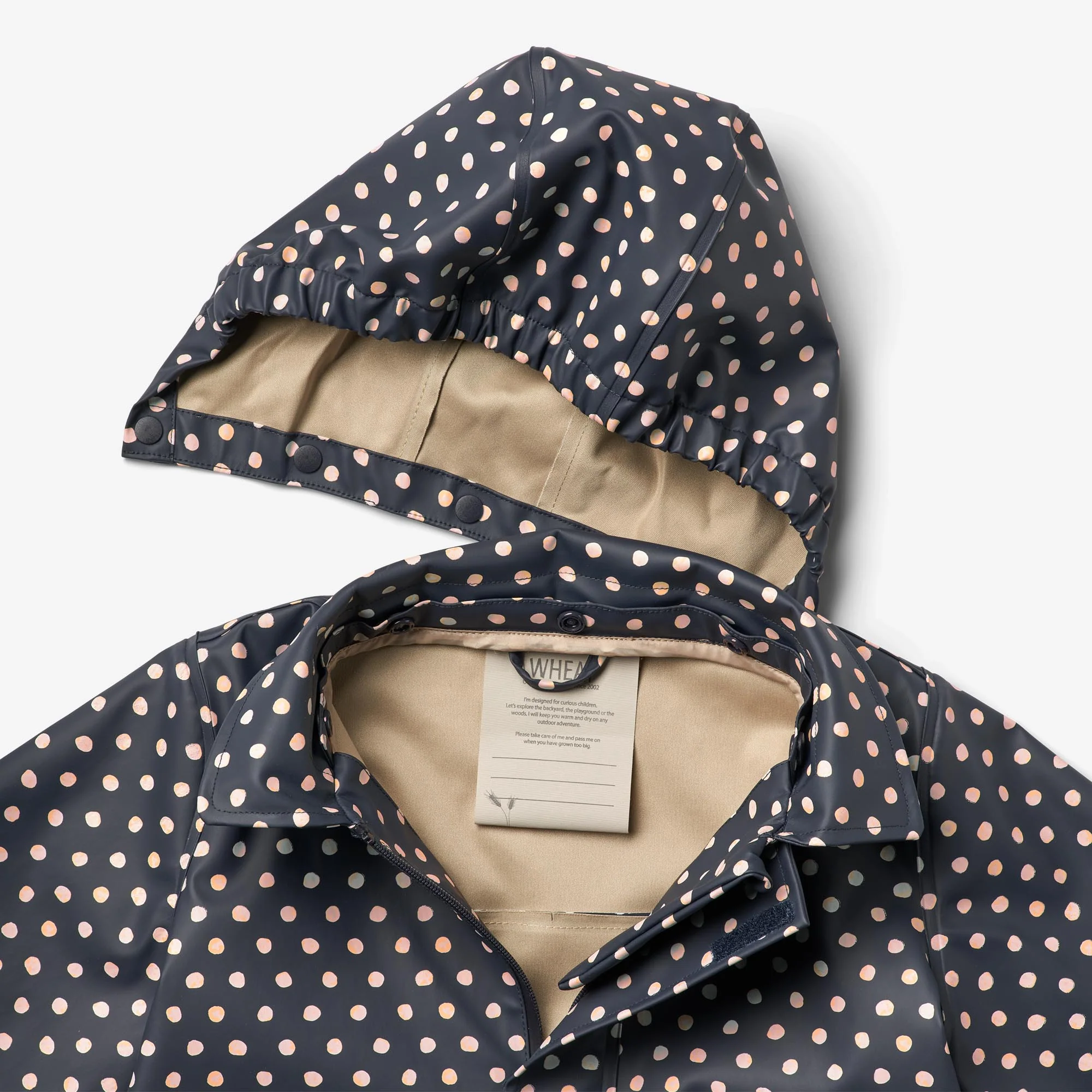 Rainwear Long Jacket Finley - ink dots - Image 3