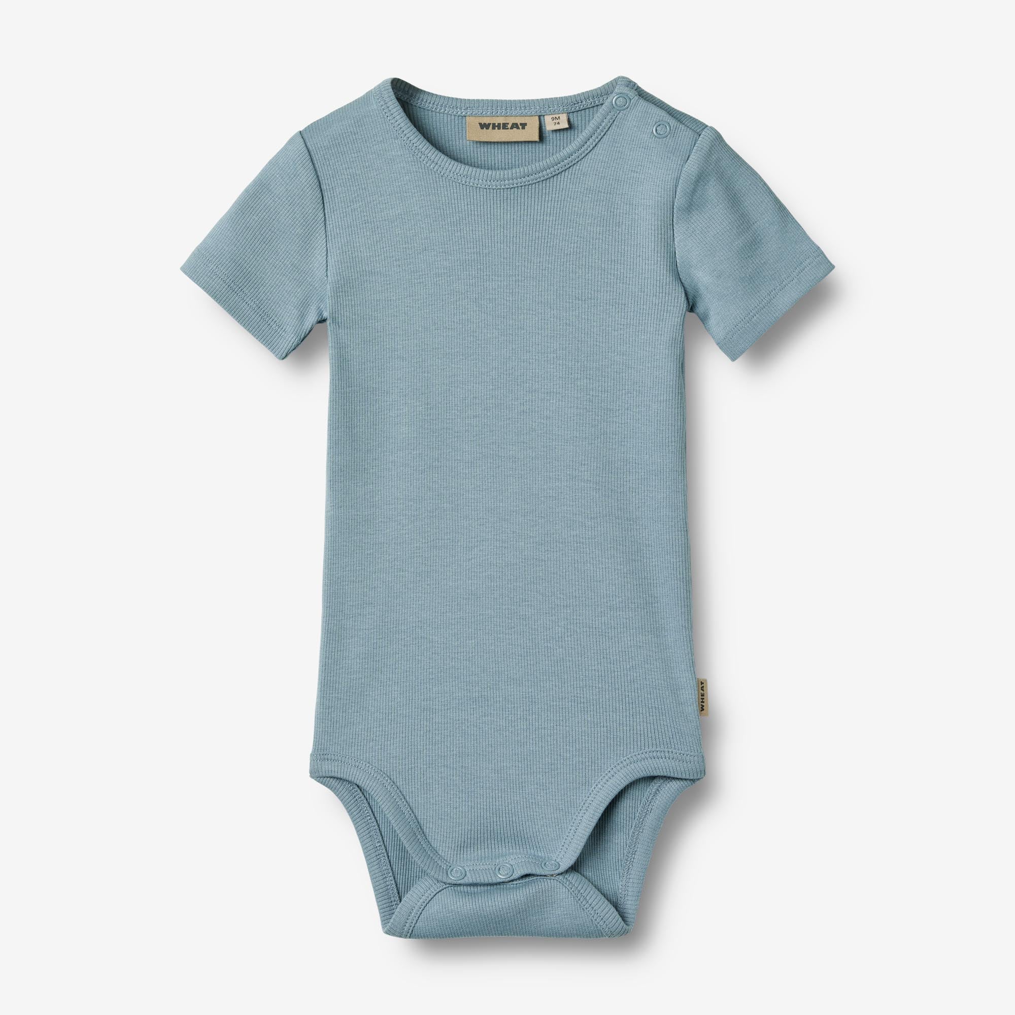 Rib Body S/S Timo | Baby - ashley blue