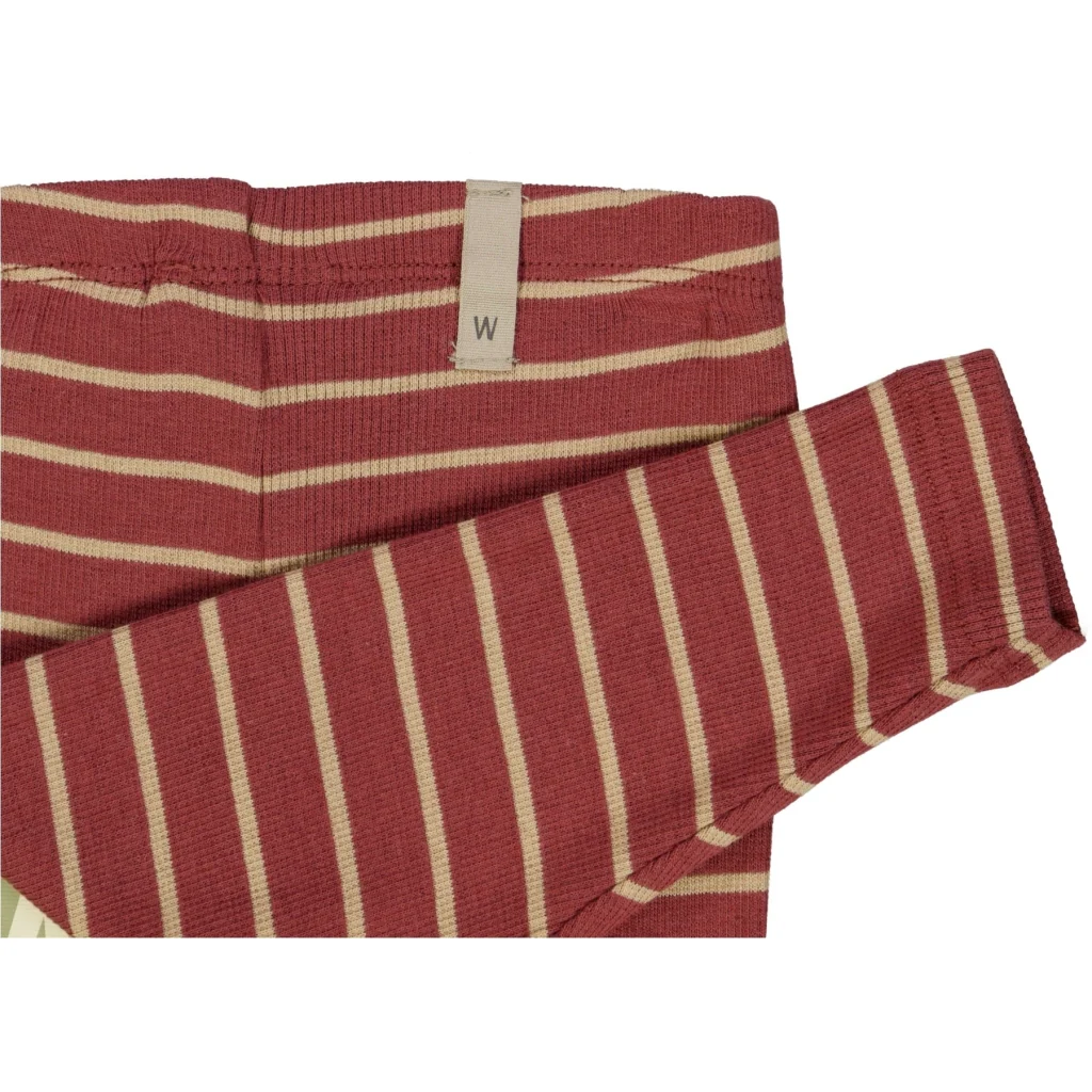 Rib Leggings - apple butter stripe - Image 3