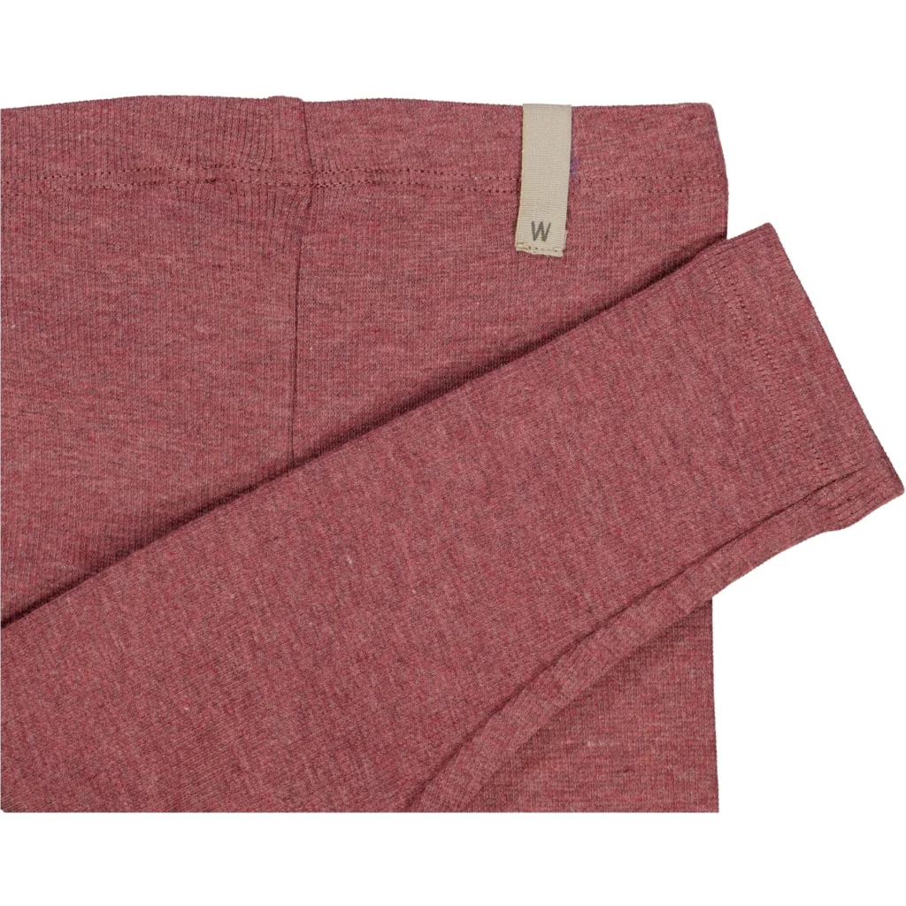 Rib Leggings - dark rouge melange - Image 3
