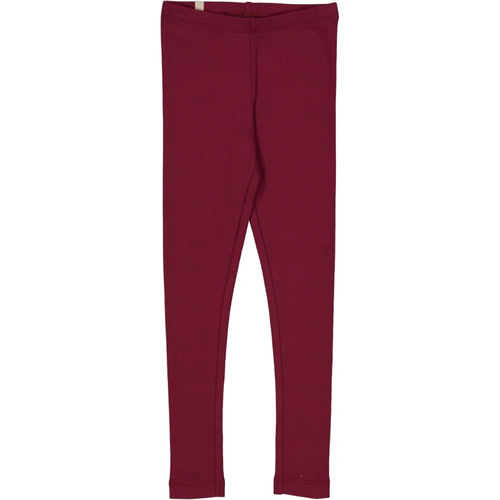 Rib Leggings - red plum