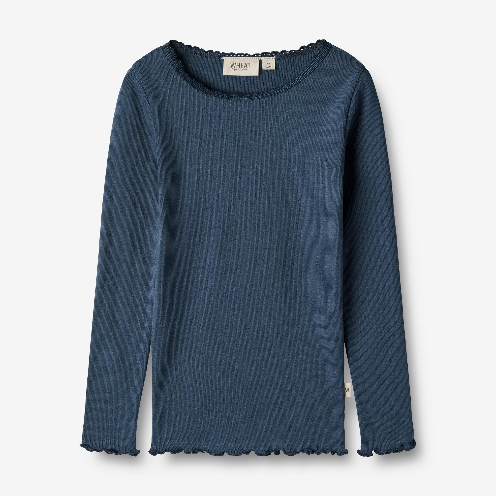 Rib T-Shirt L/S Reese - blue waves
