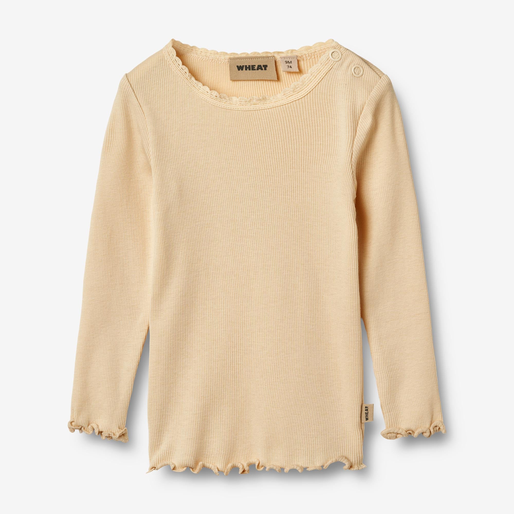 Rib T-Shirt L/S Reese - macadamia
