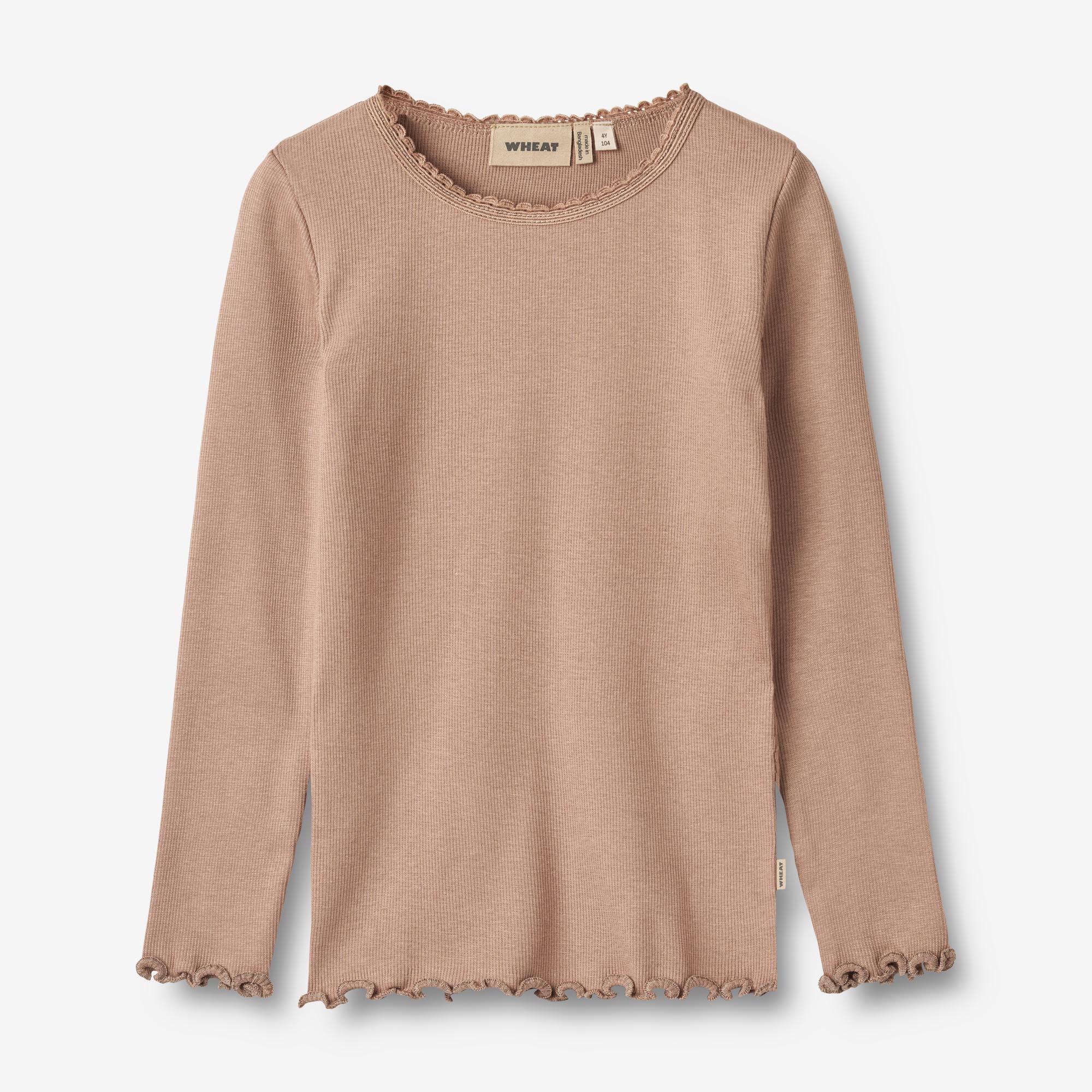 Rib T-Shirt L/S Reese - nougat rose