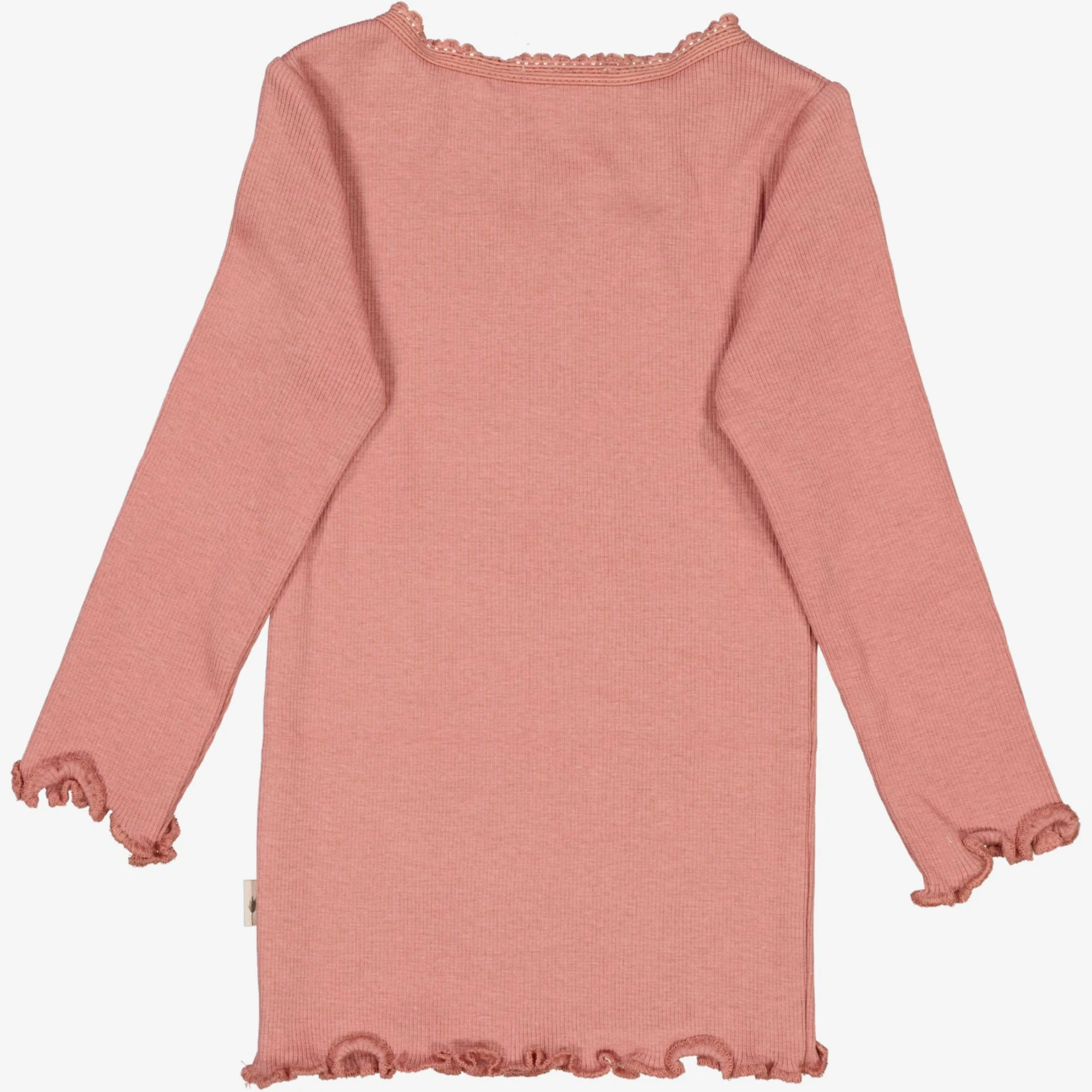 Rib T-Shirt Lace LS | Baby - old rose - Image 2