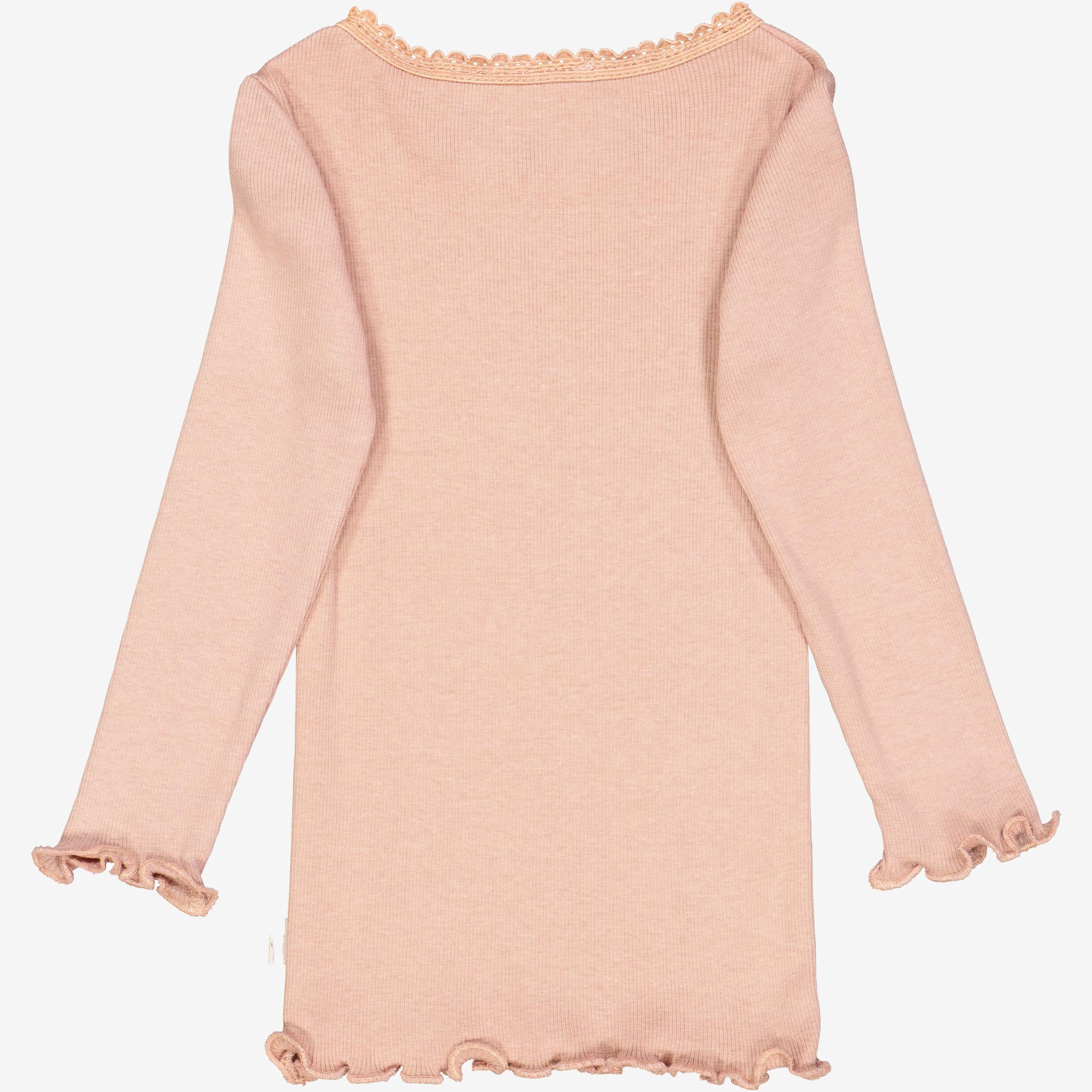 Rib T-Shirt Lace LS | Baby - rose dawn - Image 2