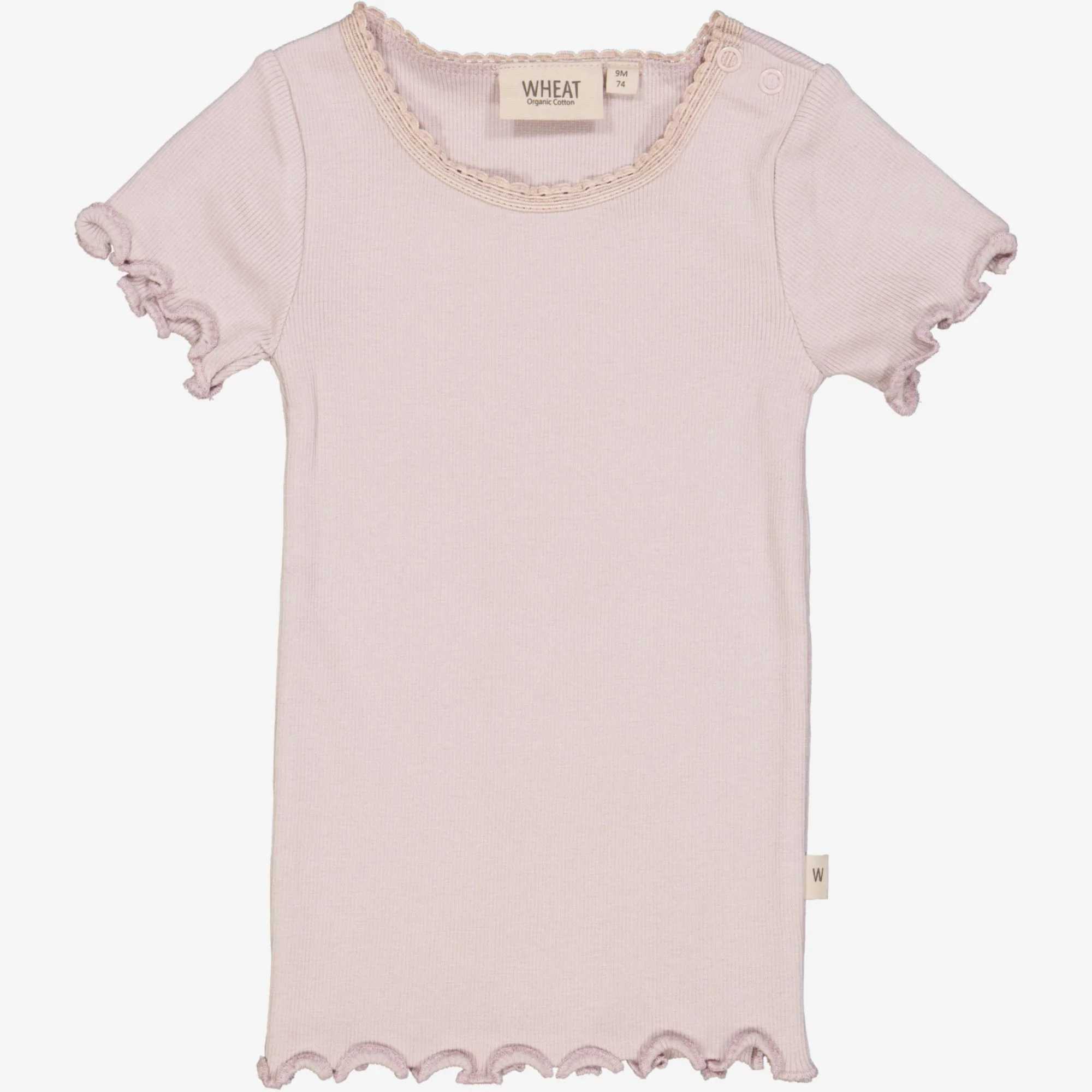 Rib T-Shirt Lace SS | Baby - soft lilac