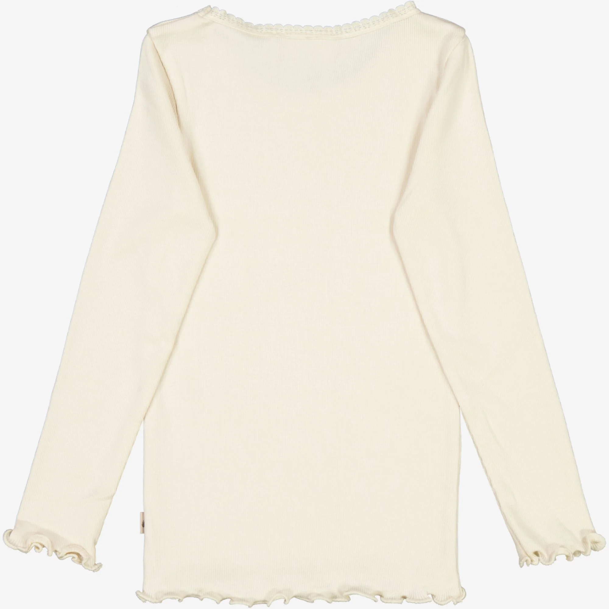 Rib T-Shirt Lace LS - eggshell - Image 2