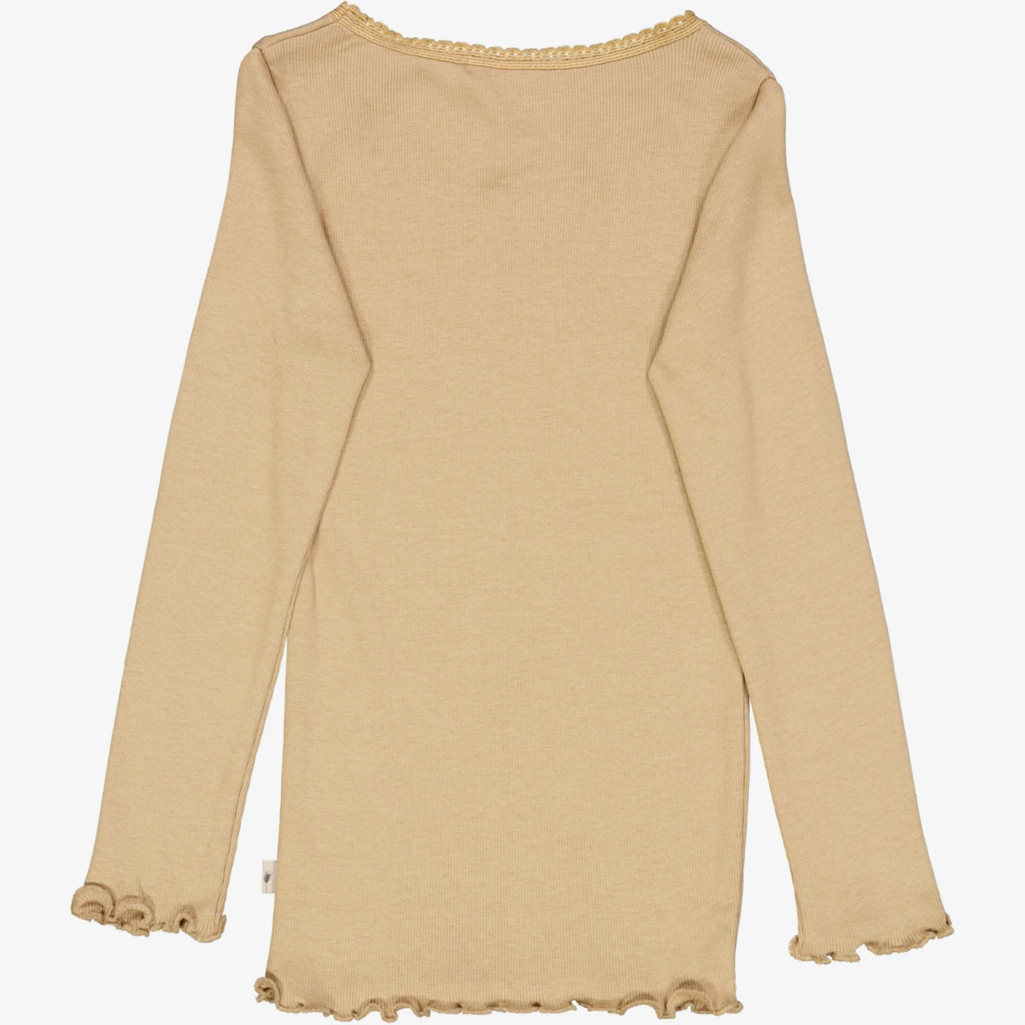 Rib T-Shirt Lace LS - latte - Image 2