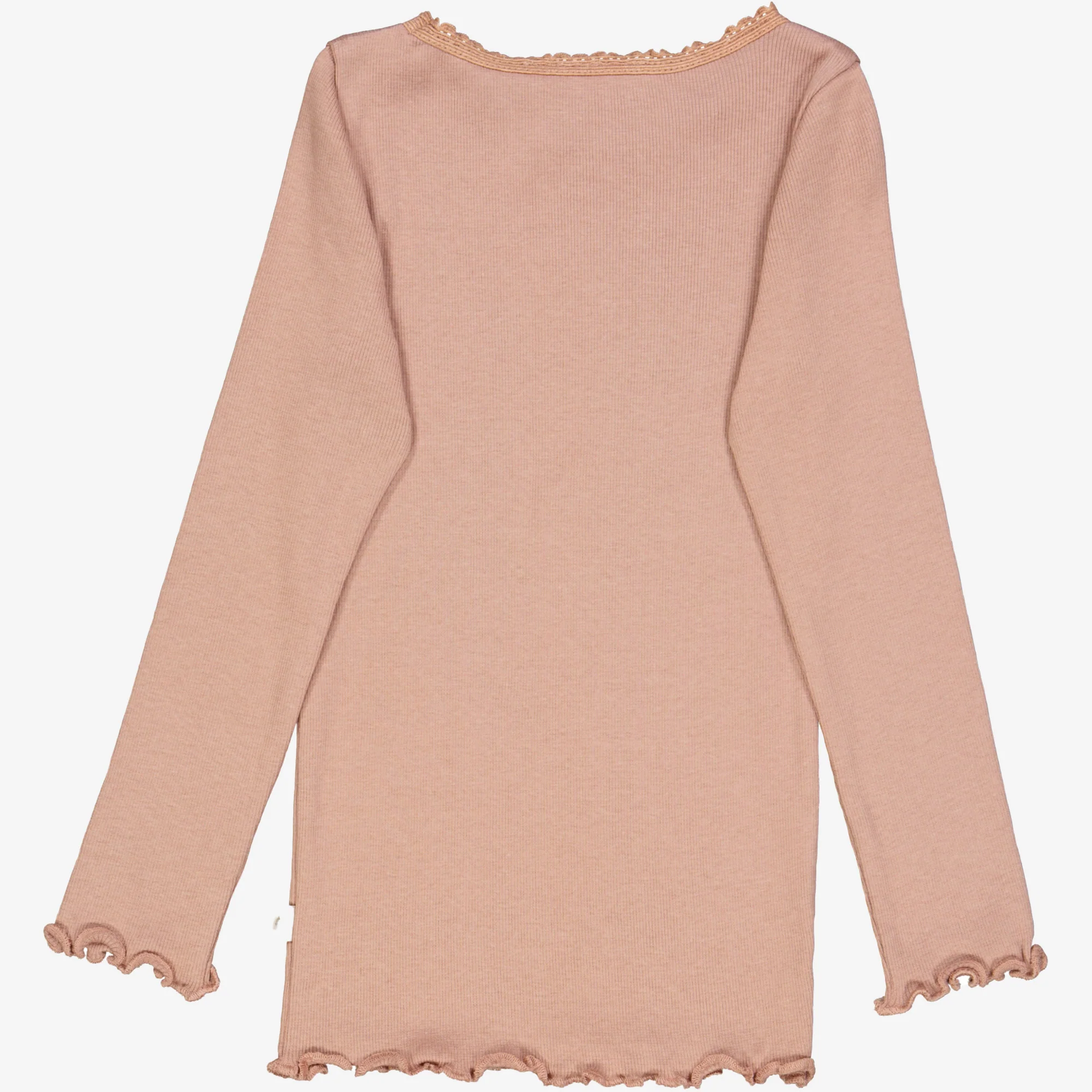 Rib T-Shirt Lace LS - rose dawn - Image 2