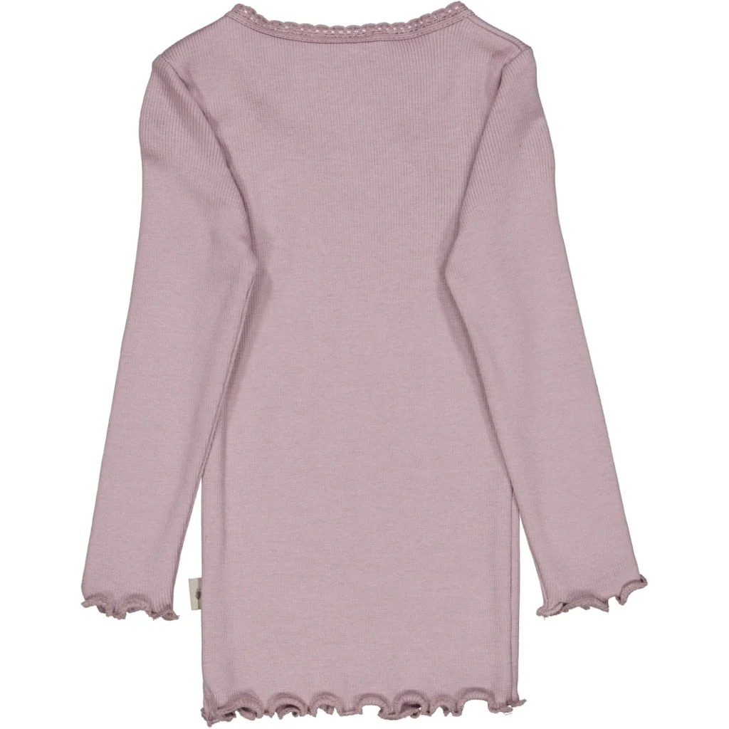 Rib T-Shirt Lace LS - dusty lavender - Image 2
