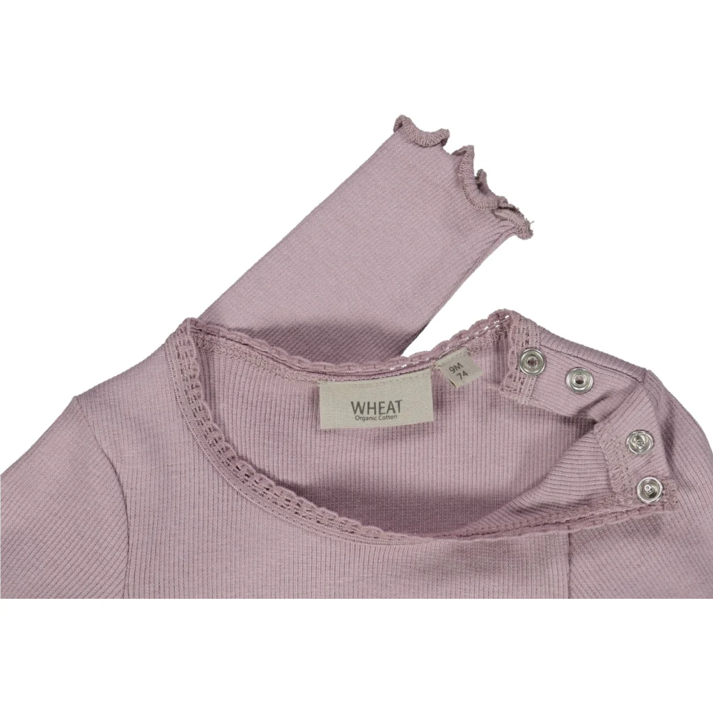 Rib T-Shirt Lace LS - dusty lavender - Image 3