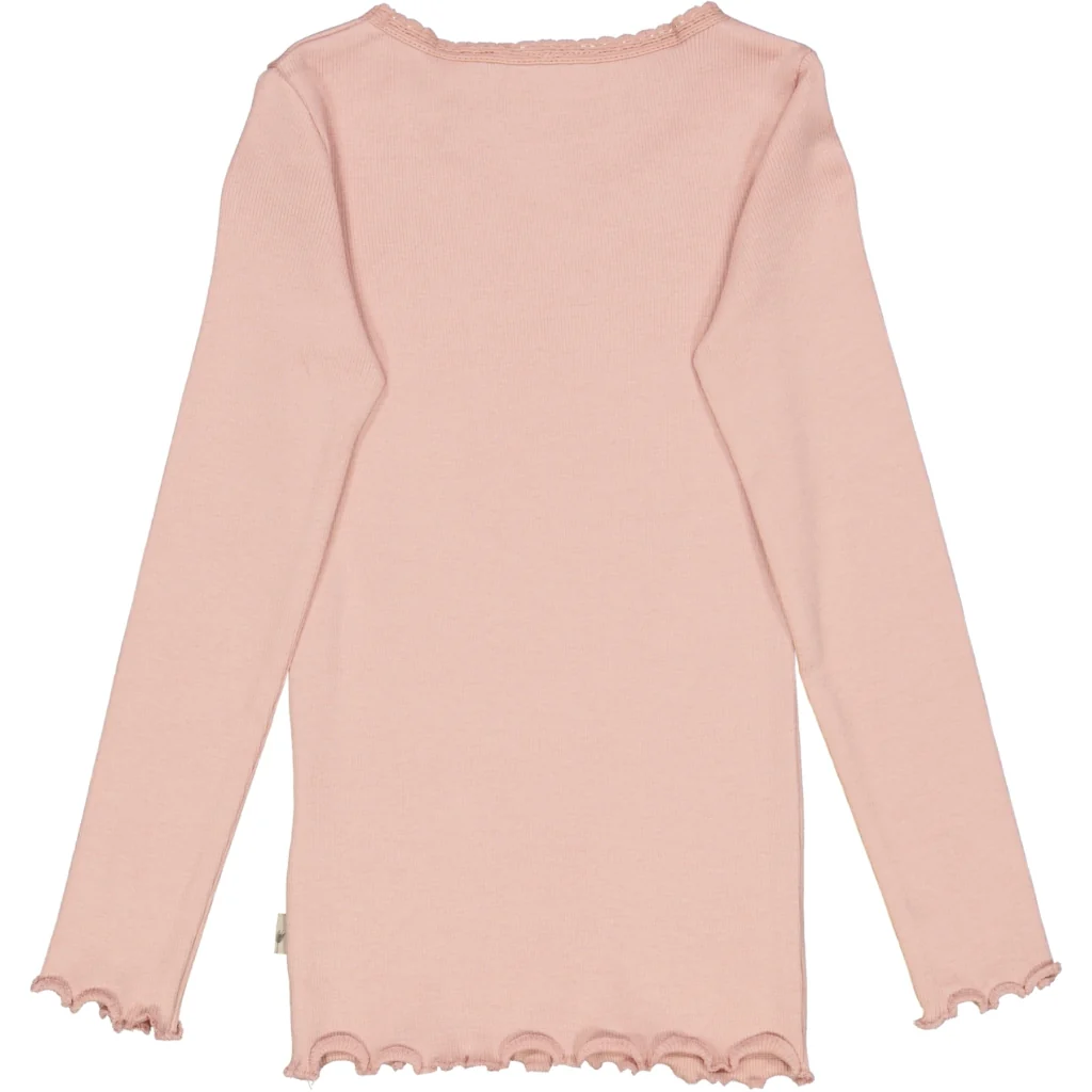 Rib T-Shirt Lace LS - misty rose - Image 2