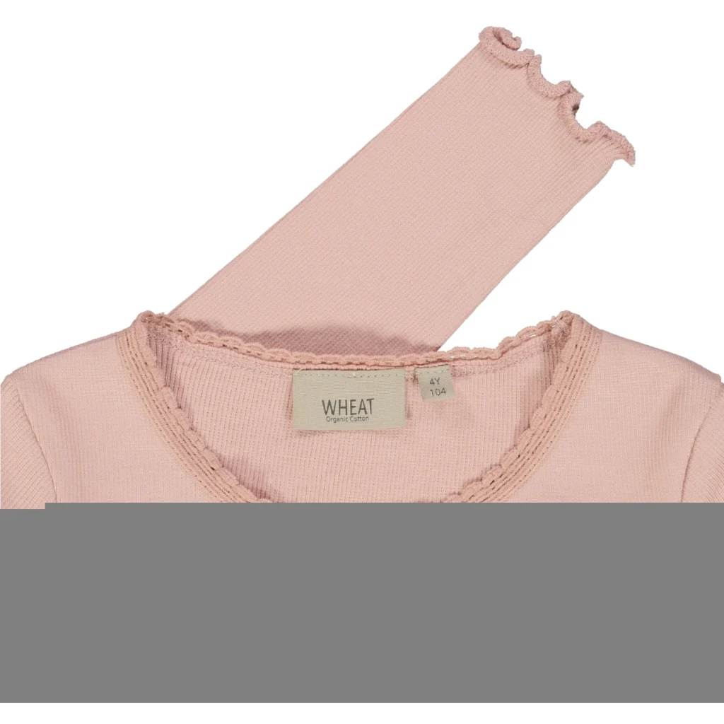 Rib T-Shirt Lace LS - misty rose - Image 3