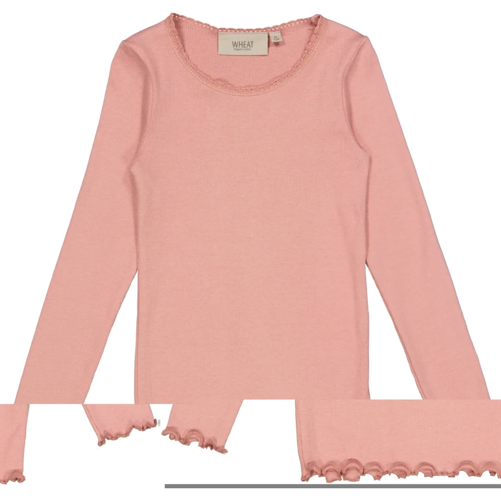 Rib T-Shirt Lace LS - rosie