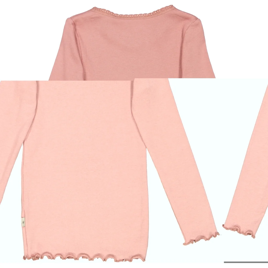 Rib T-Shirt Lace LS - rosie - Image 2