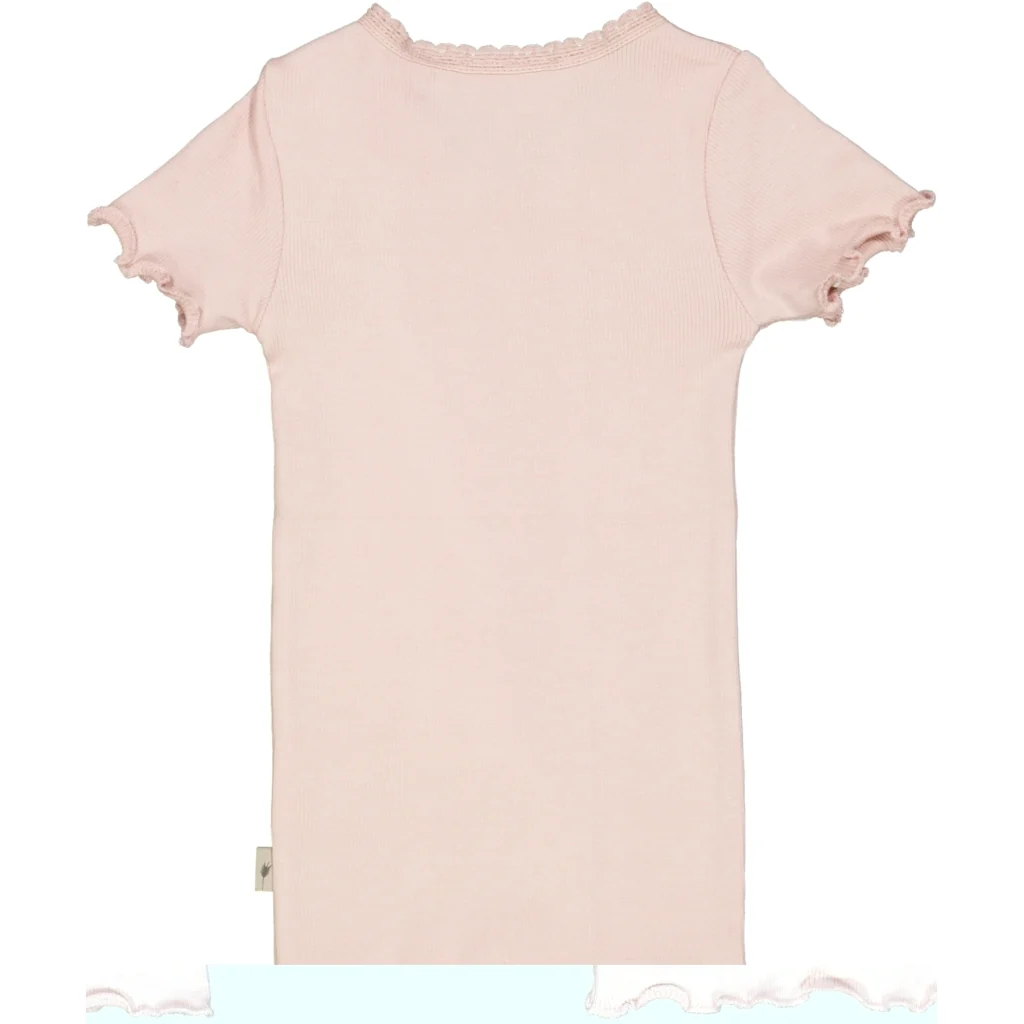 Rib T-Shirt Lace SS - powder - Image 2