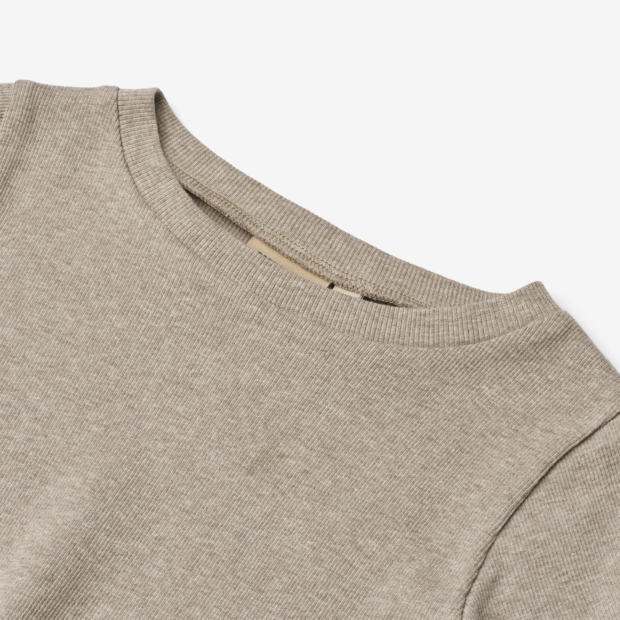 Rib T-shirt S/S Alicia - gravel melange - Image 3