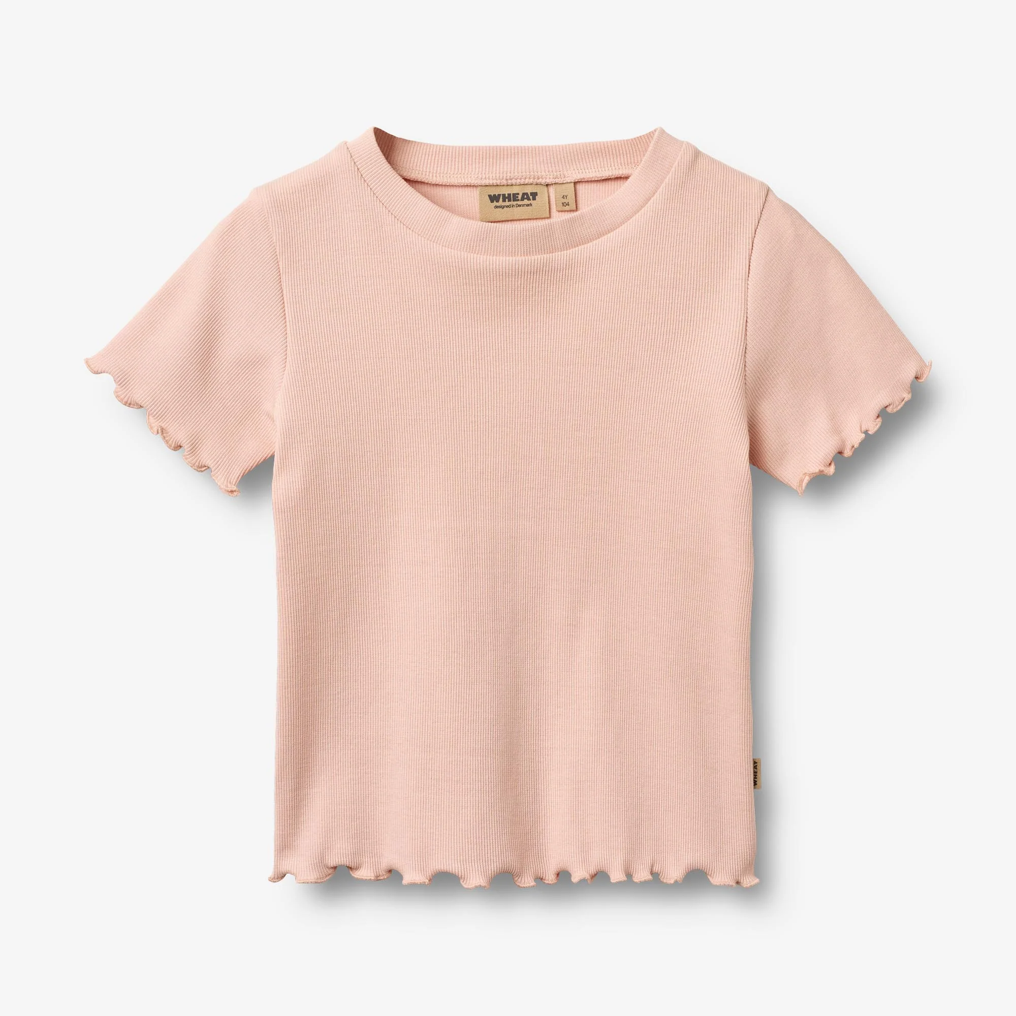 Rib T-shirt S/S Alicia - powder