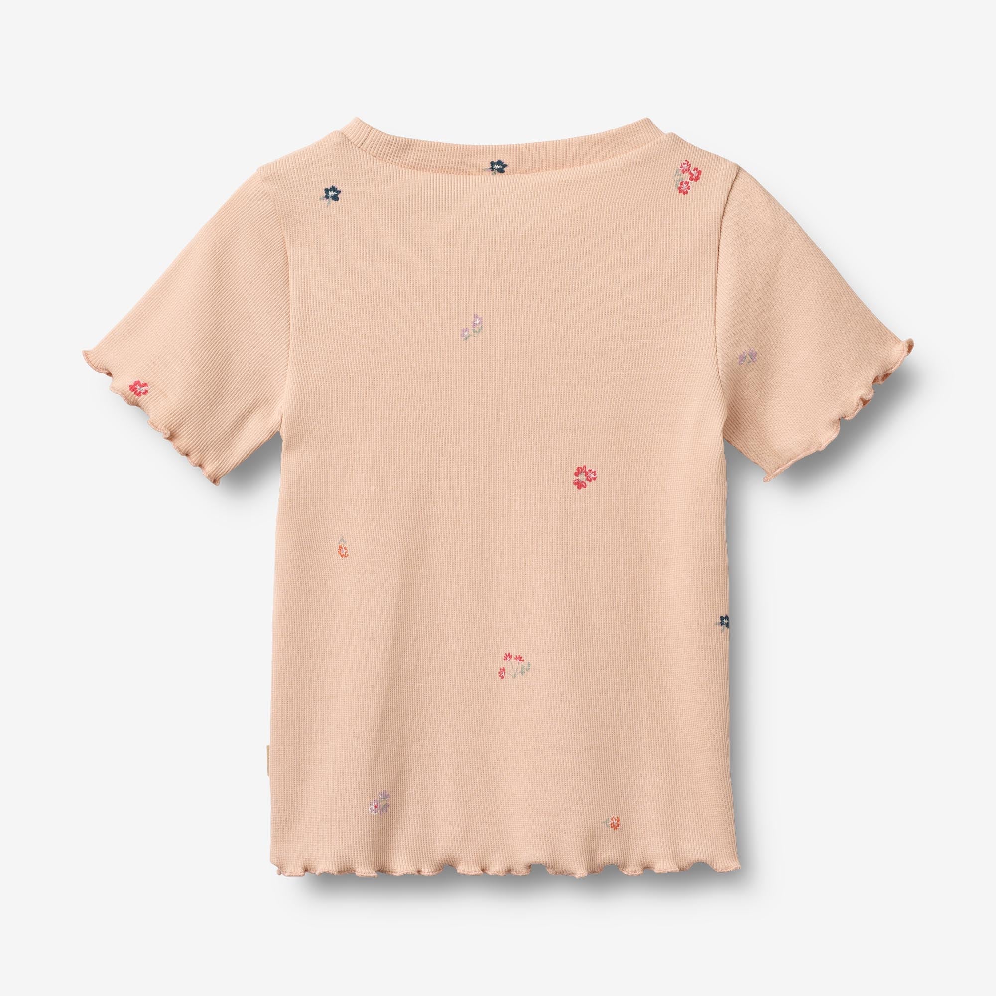 Rib T-shirt S/S Alicia - rose flowers - Image 2