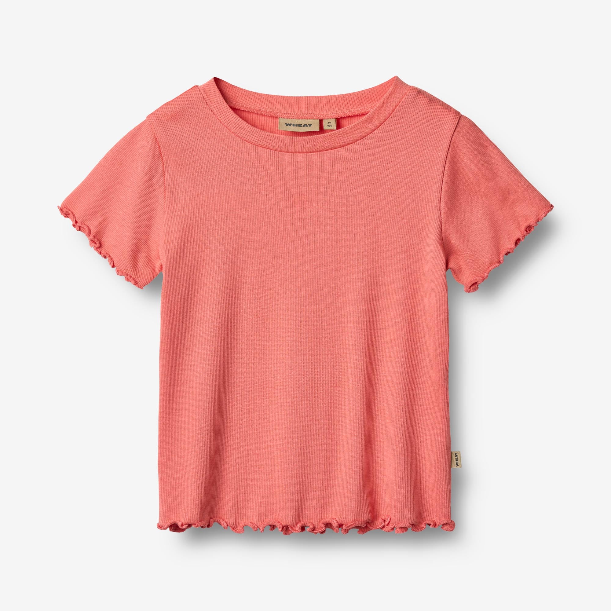 Rib T-Shirt S/S Irene - light coral
