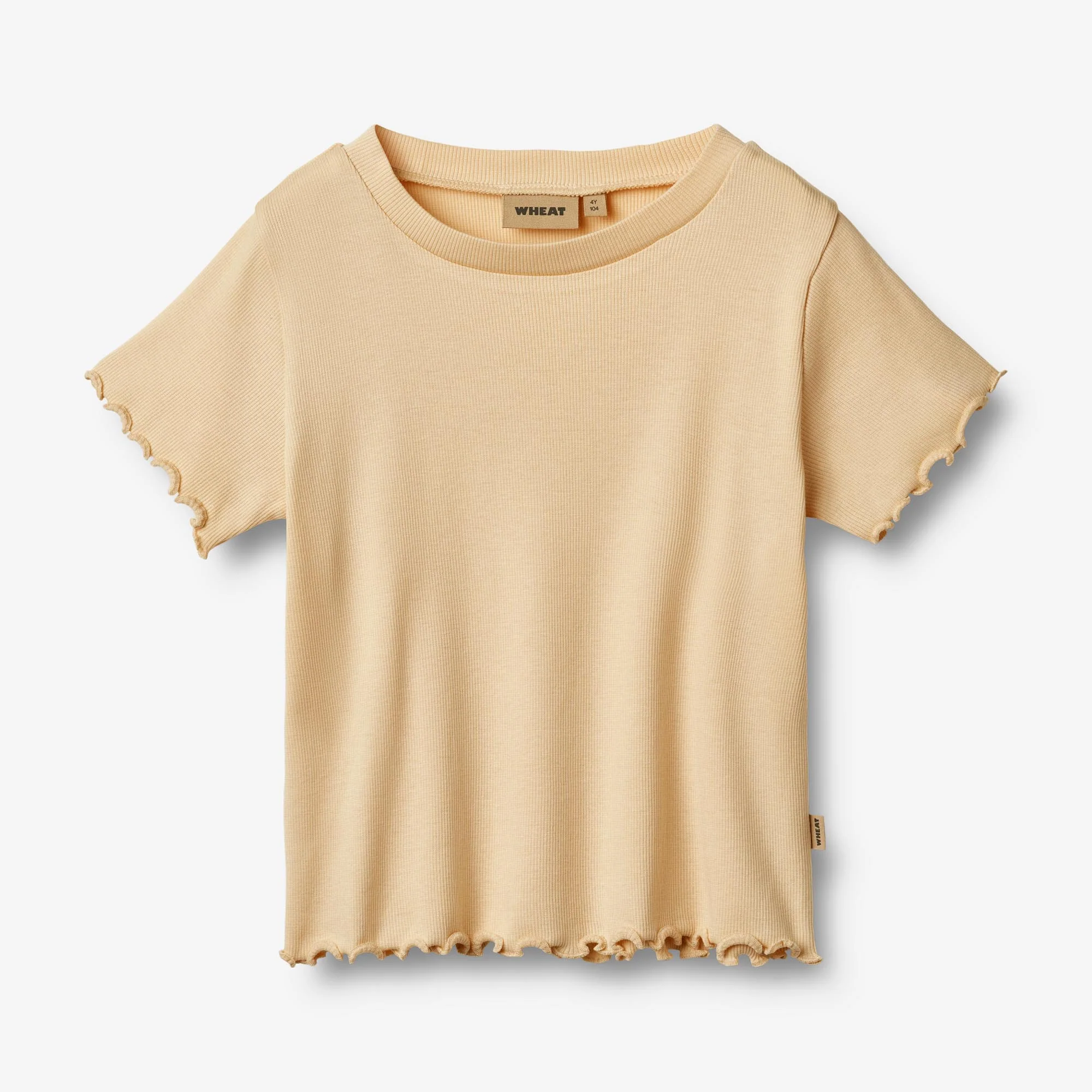 Rib T-Shirt S/S Irene - macadamia