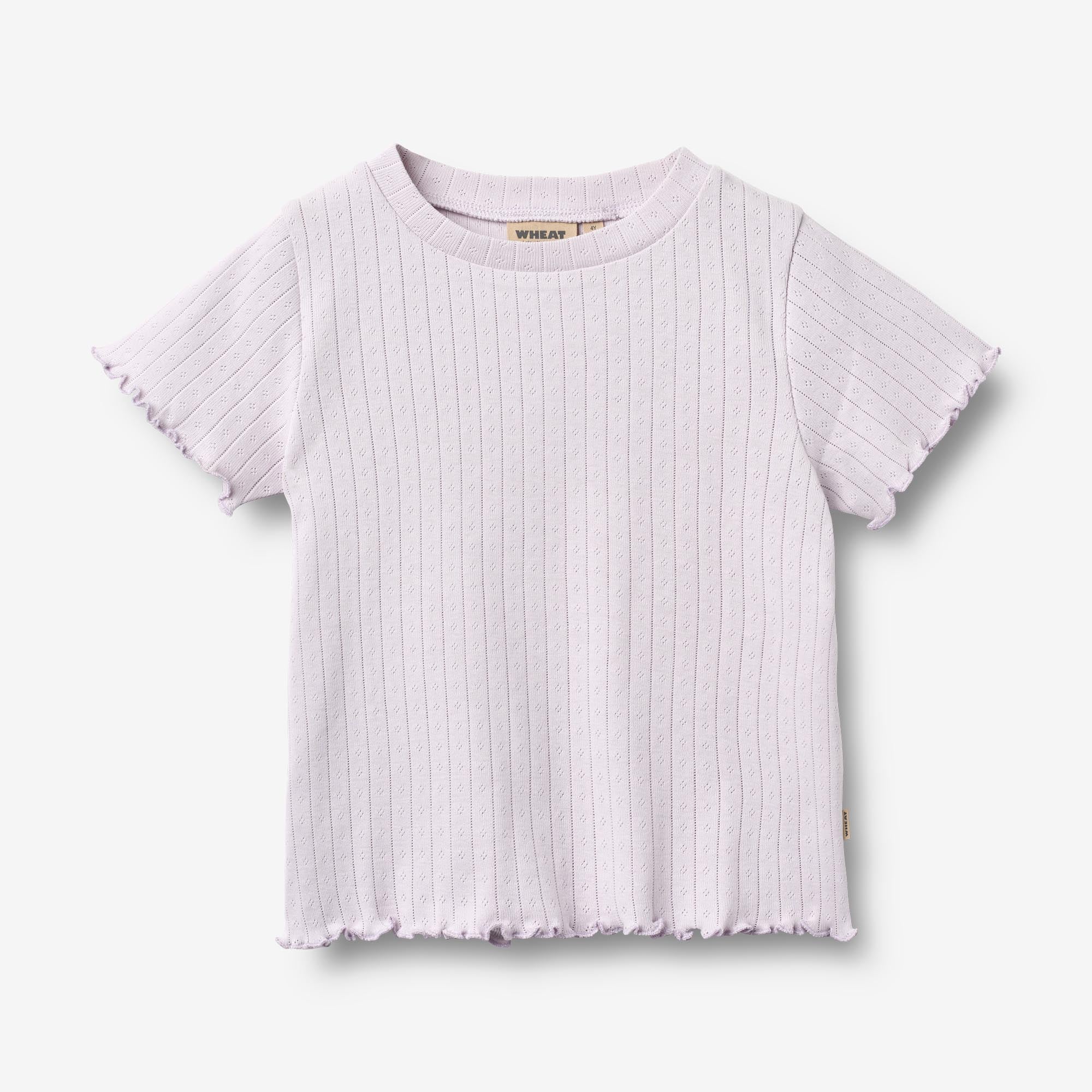 Rib T-shirt S/S Irene - purple light