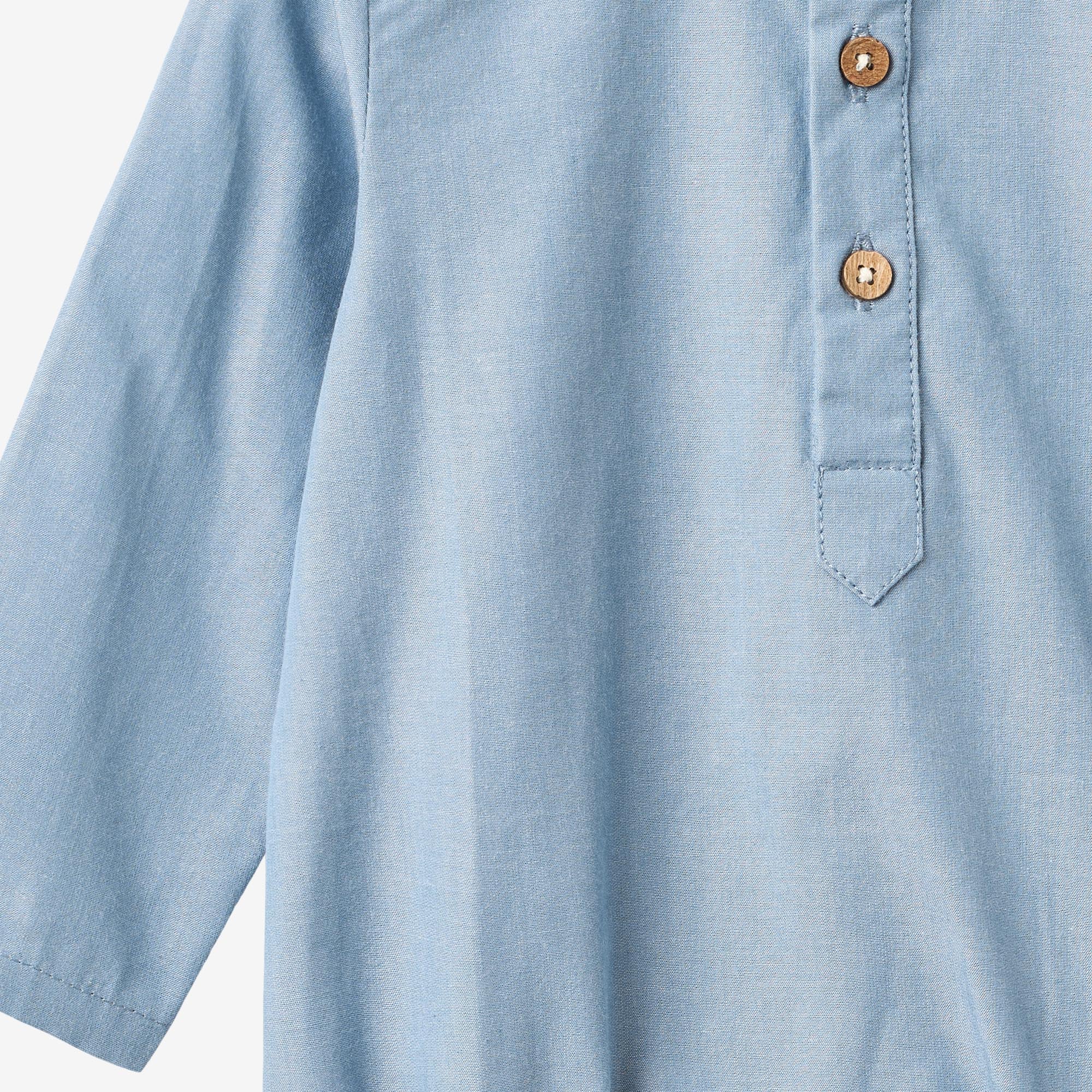 Romper Shirt Victor - blue chambrey - Image 3