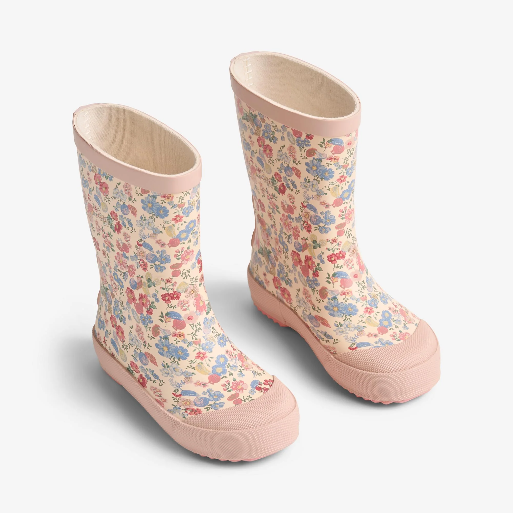 Rubber Boot Muddy - flowers and seashells