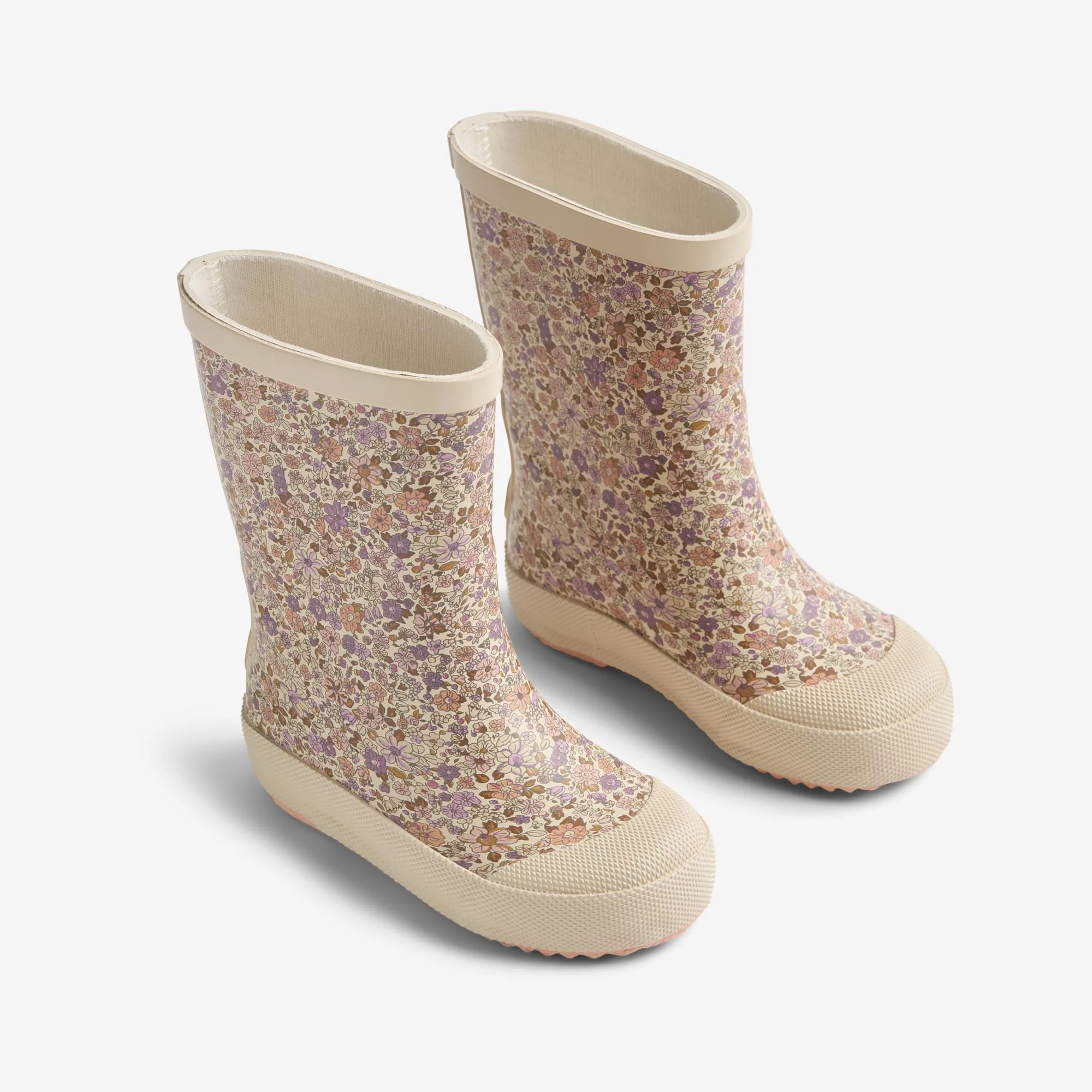 Rubber Boot Muddy - lilac flower meadow