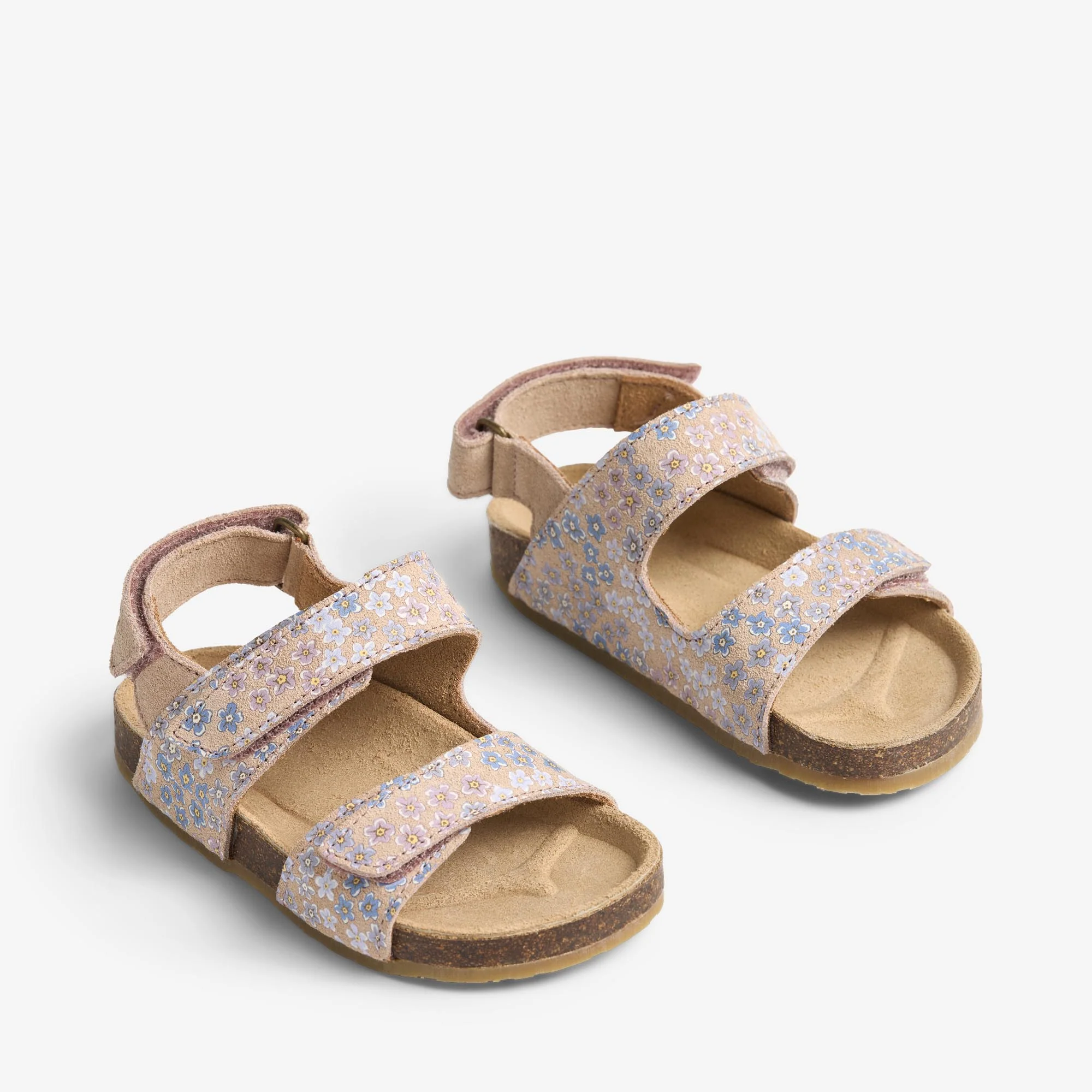 Sandal Clara - powder blue flowers