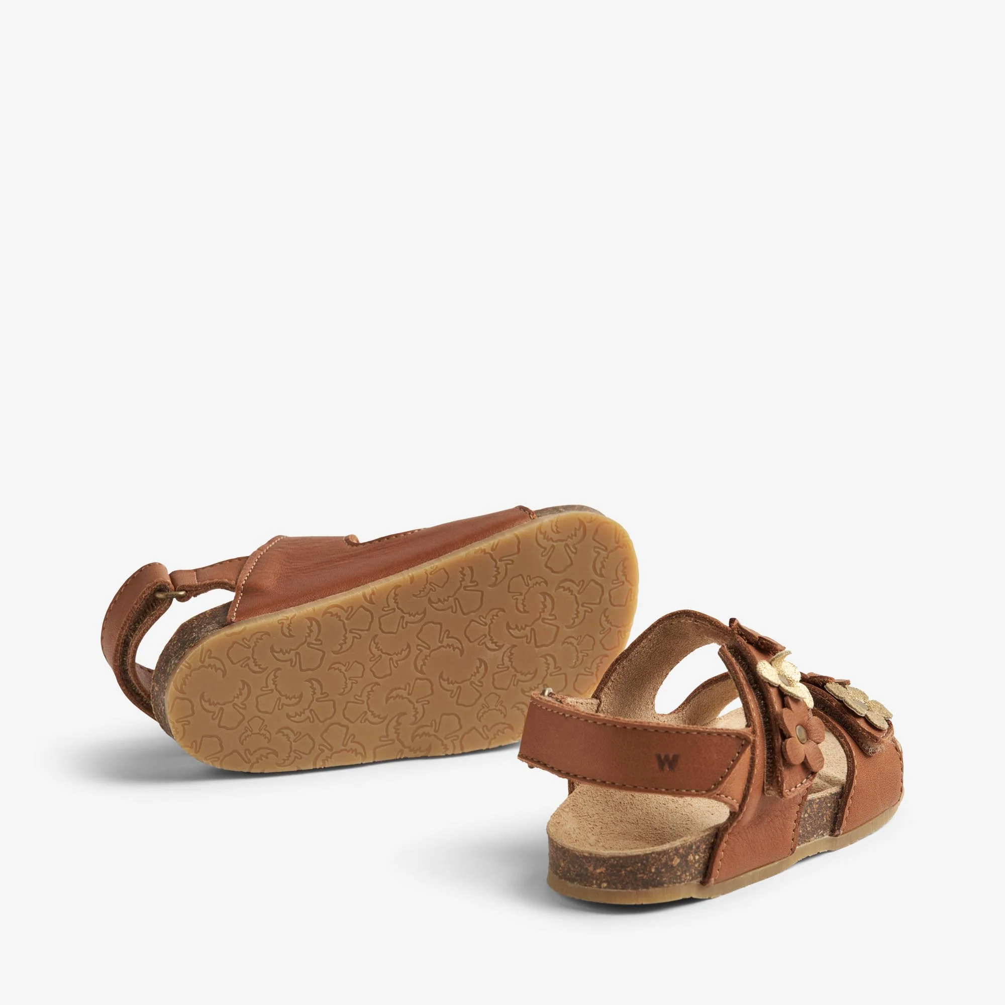 Sandal Cork Open Toe Clare Flowers - cognac - Image 2