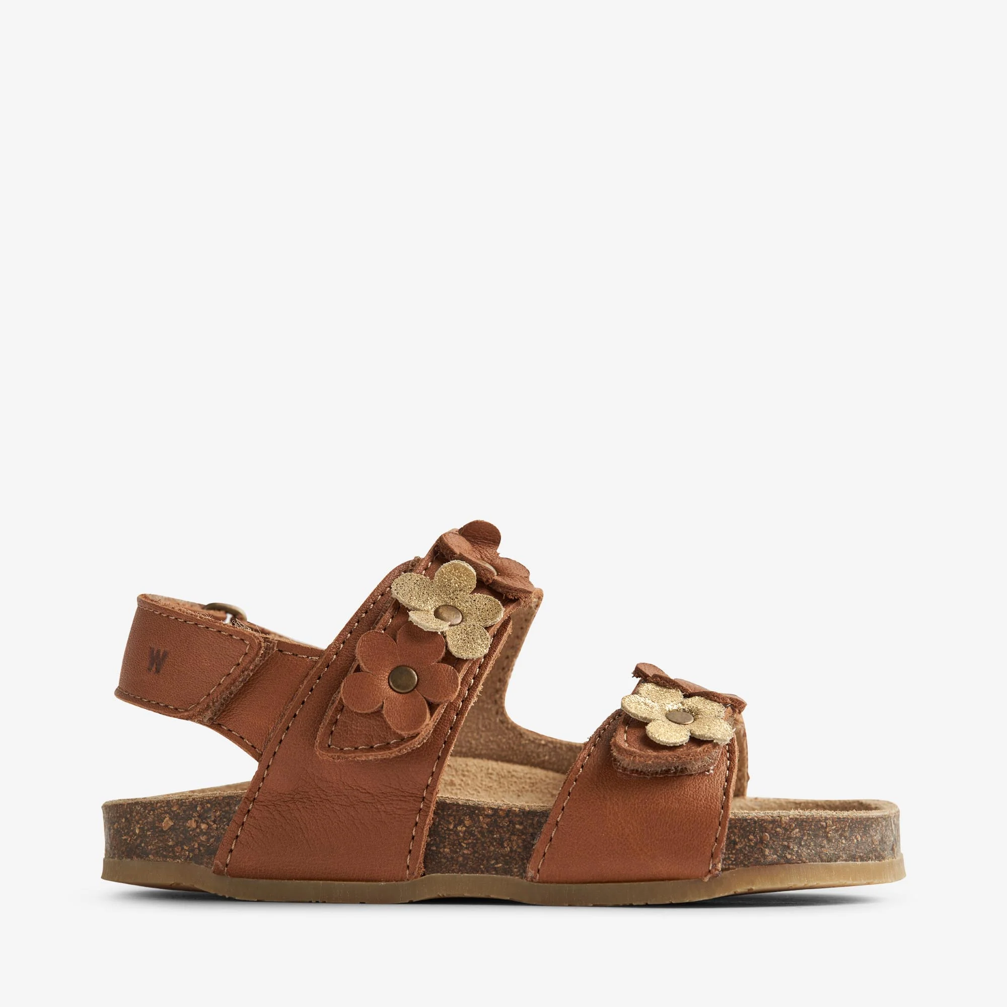 Sandal Cork Open Toe Clare Flowers - cognac - Image 3